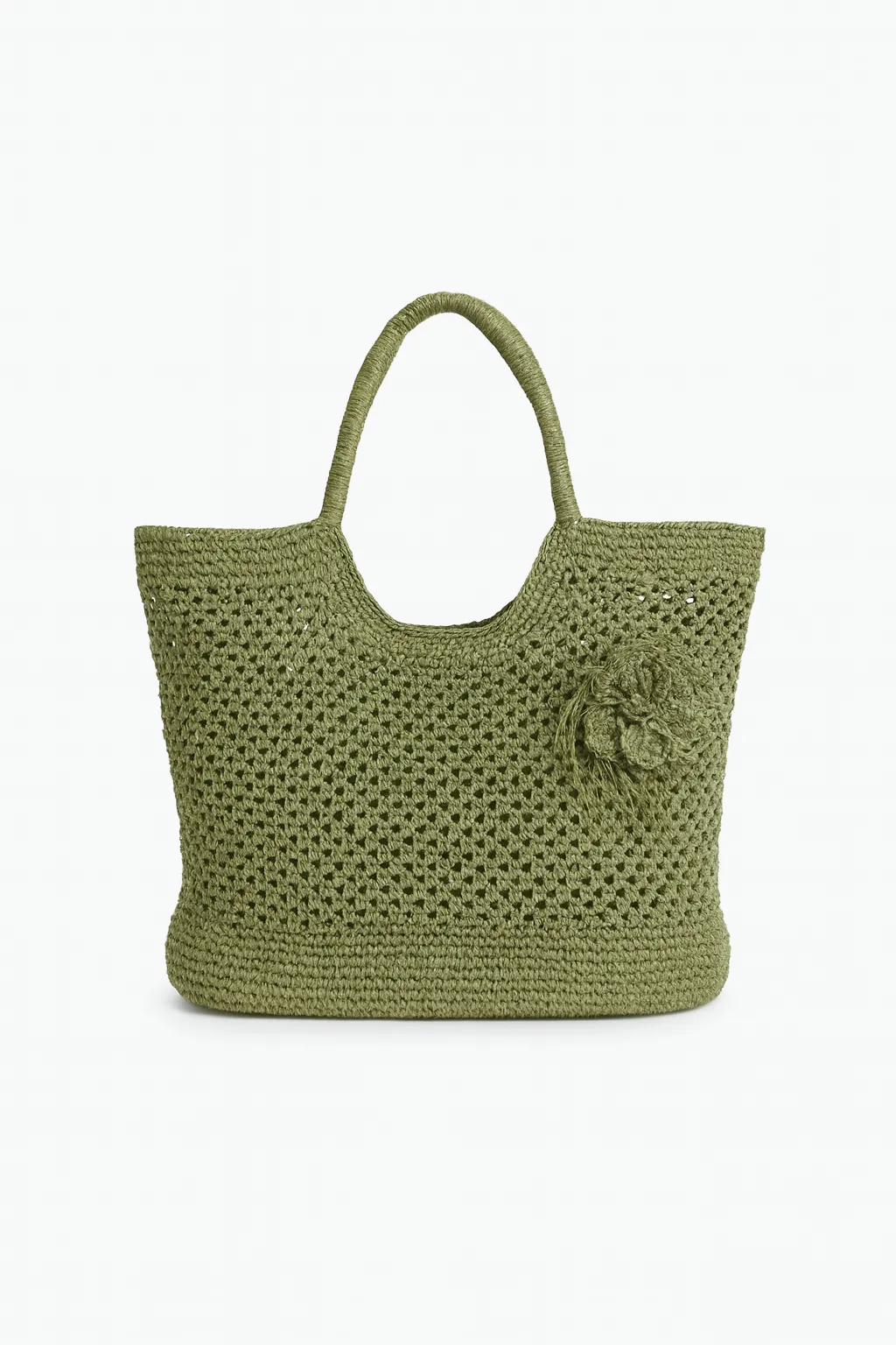 Handmade Paper String Bag with Rose Details