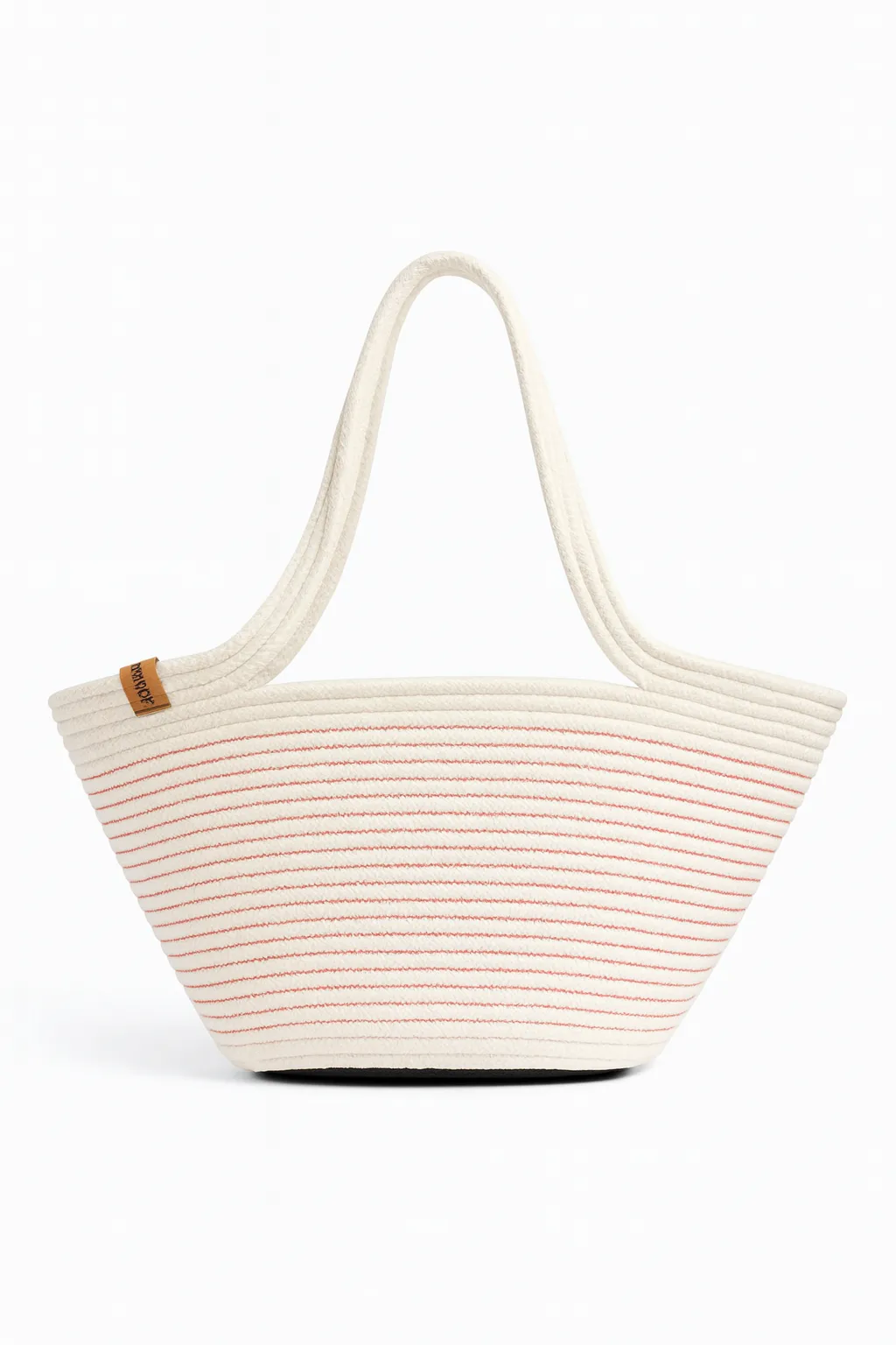 Handmade Striped Knit Bag | Natural and Simple Style