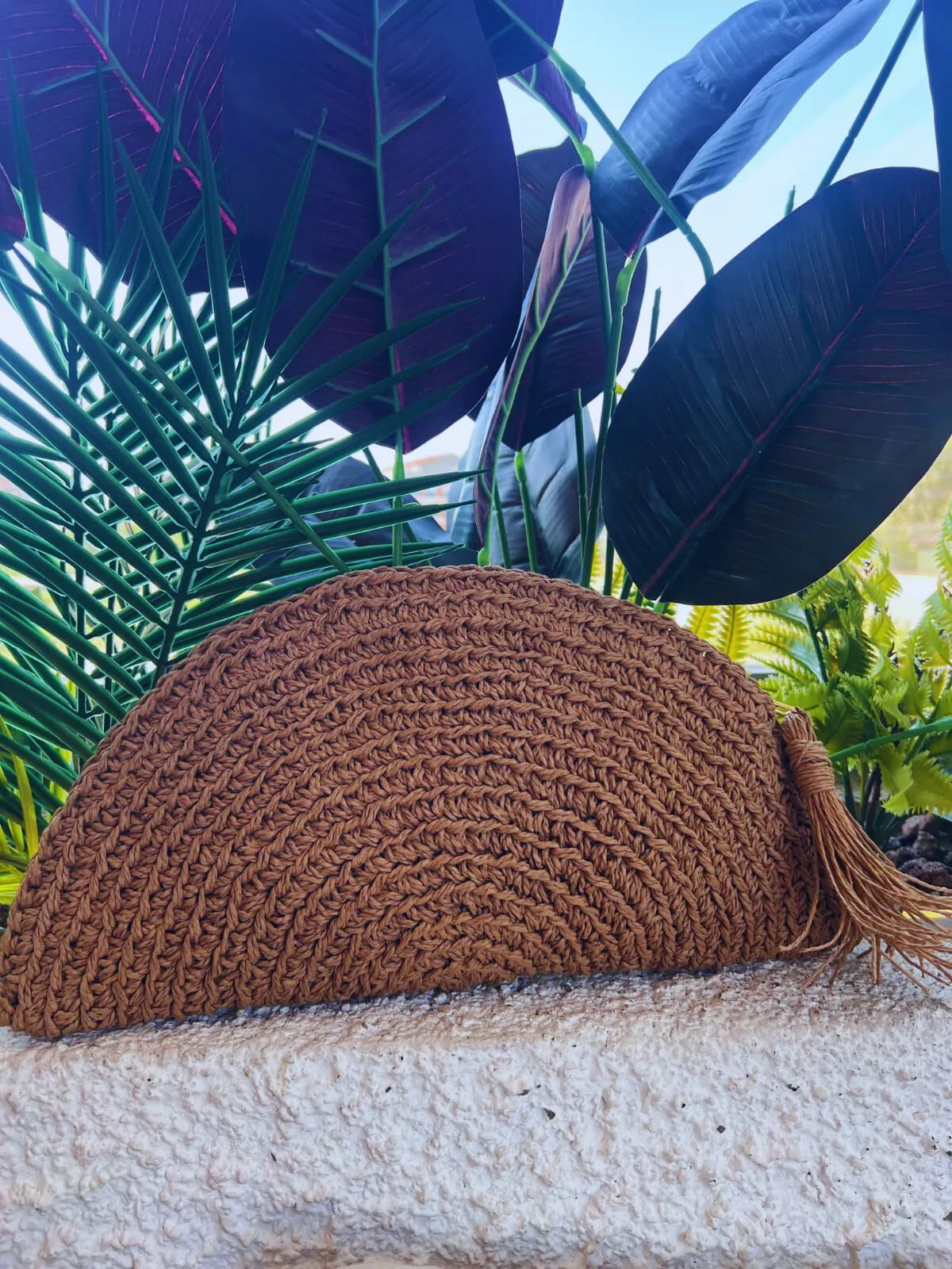 Hasır Clutch&Portföy Çanta – Yarım Ay Model Günlük & Özel Kullanım İçin