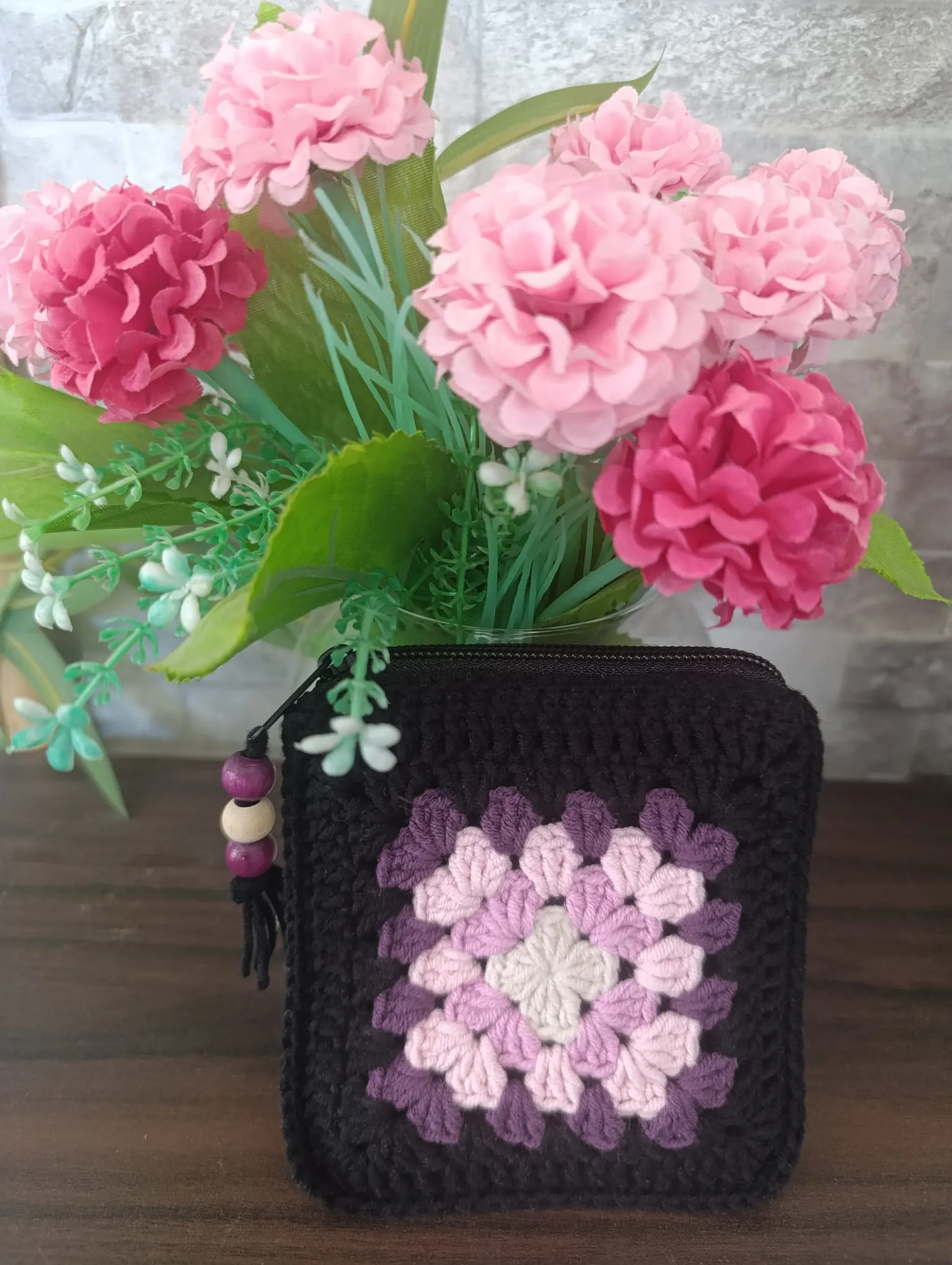 El Örgüsü Çift Taraflı Astarlı Cüzdan – 11x11 cm