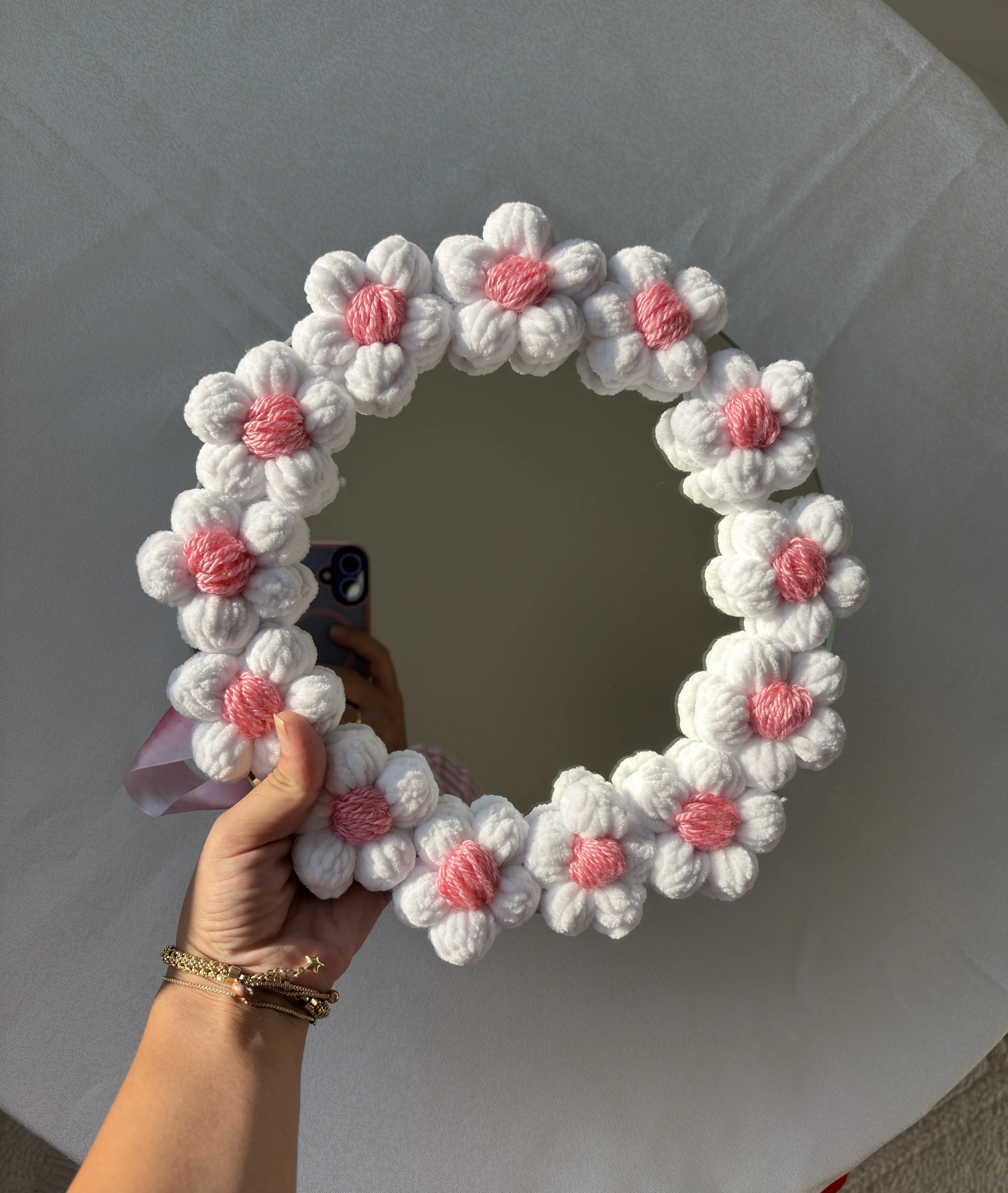 El yapımı papatya ayna