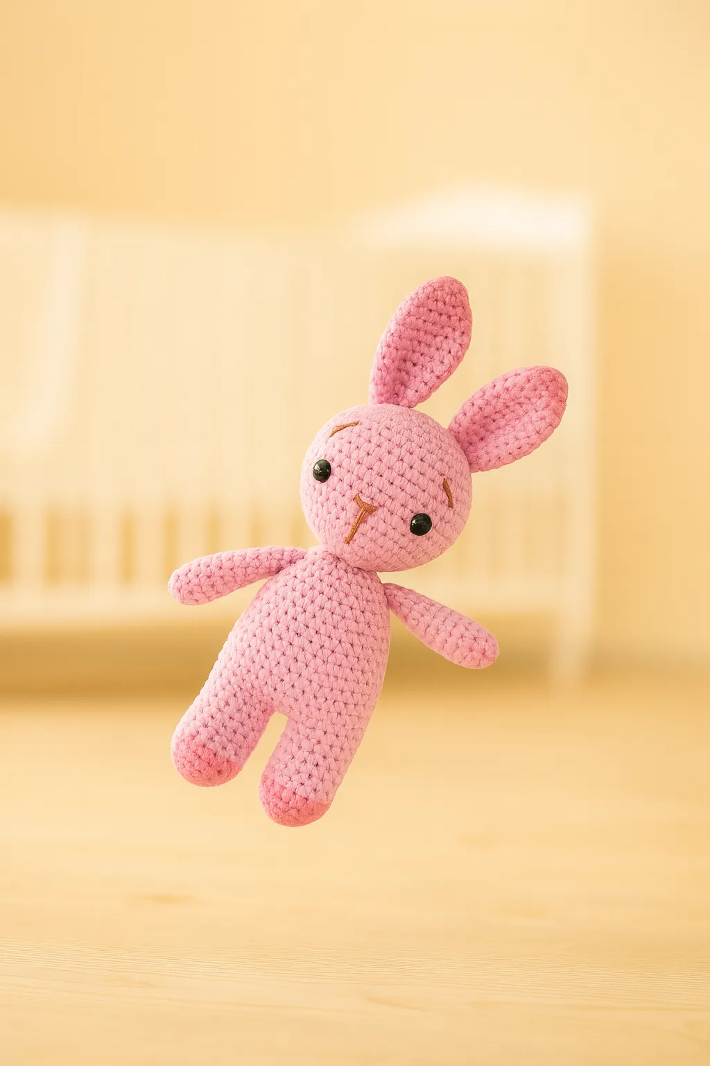 Amigurumi Pembe Tavşan  El Örgüsü Sevimli Oyuncak