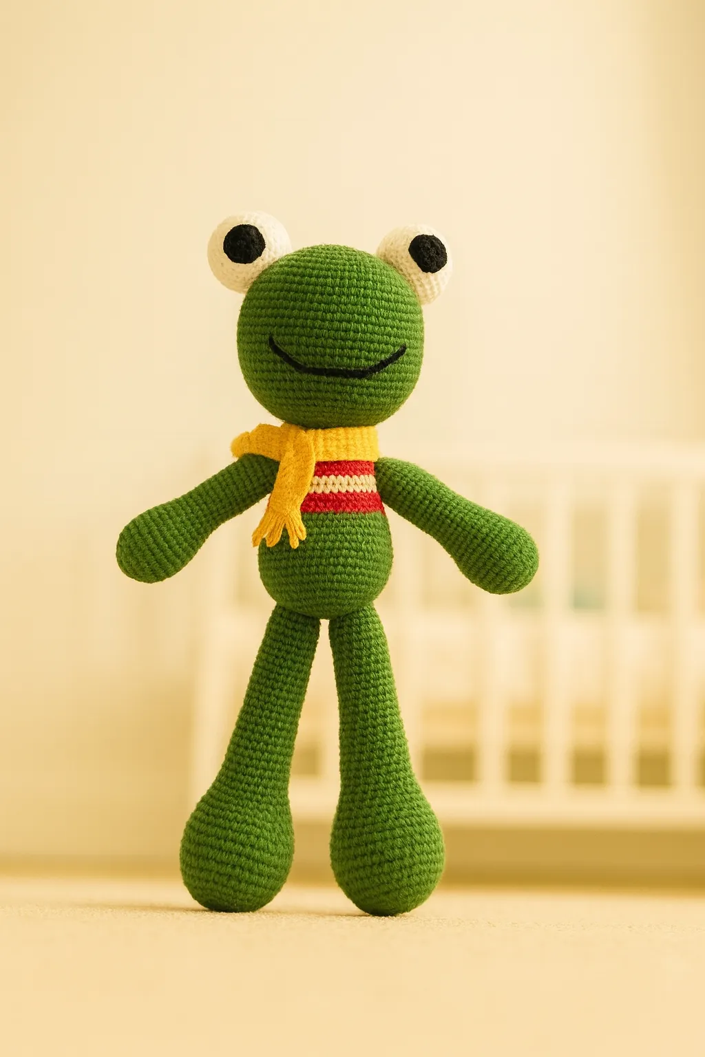 El Örgüsü Amigurumi Kurbağa Oyuncak – Yumuşak ve Eğlenceli