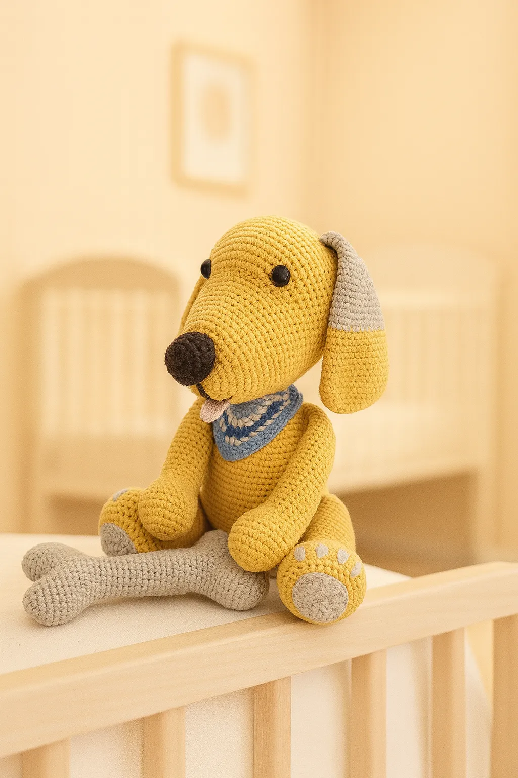Amigurumi El Örgüsü Köpek Oyuncak – 40 cm
