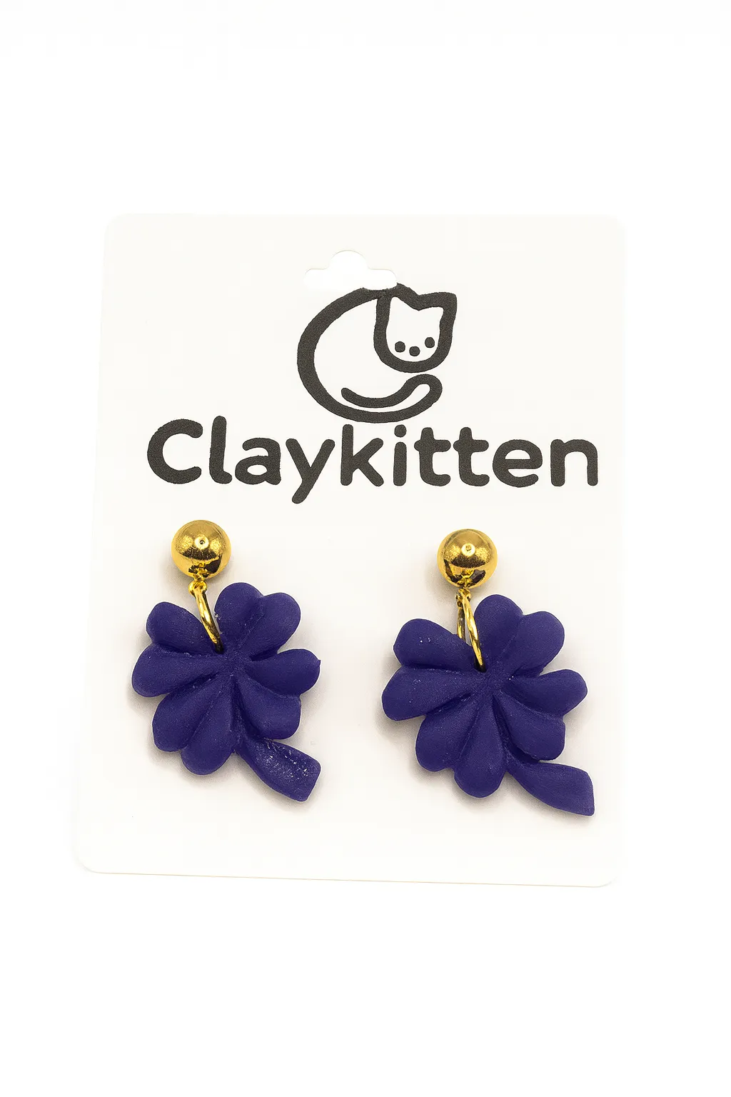 Mor Polimer Kil Çiçek Küpe | Hafif & Antialerjenik