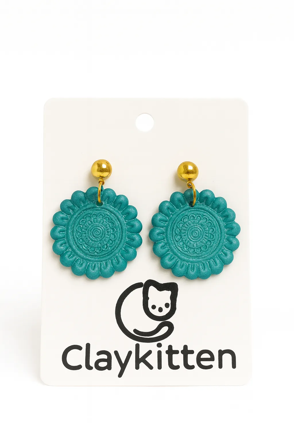 Green Rebel – El Yapımı Yeşil Polimer Kil Küpe