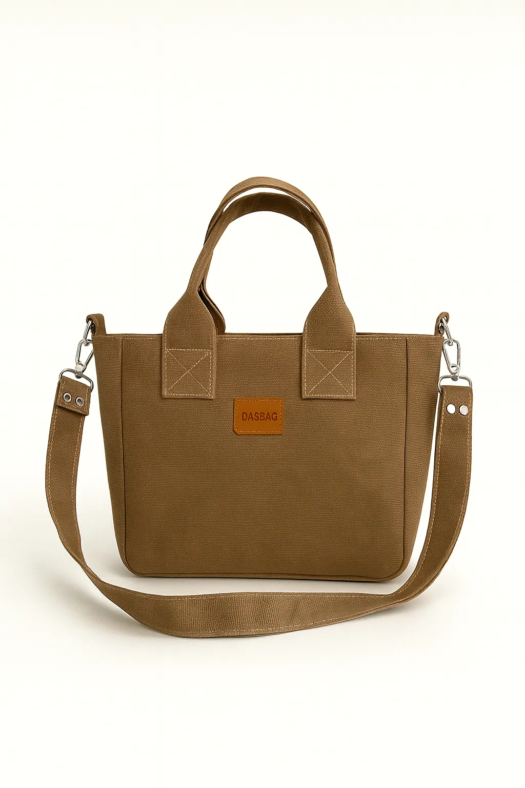 Brown “Shadow” Waxed Canvas Mini City Bag