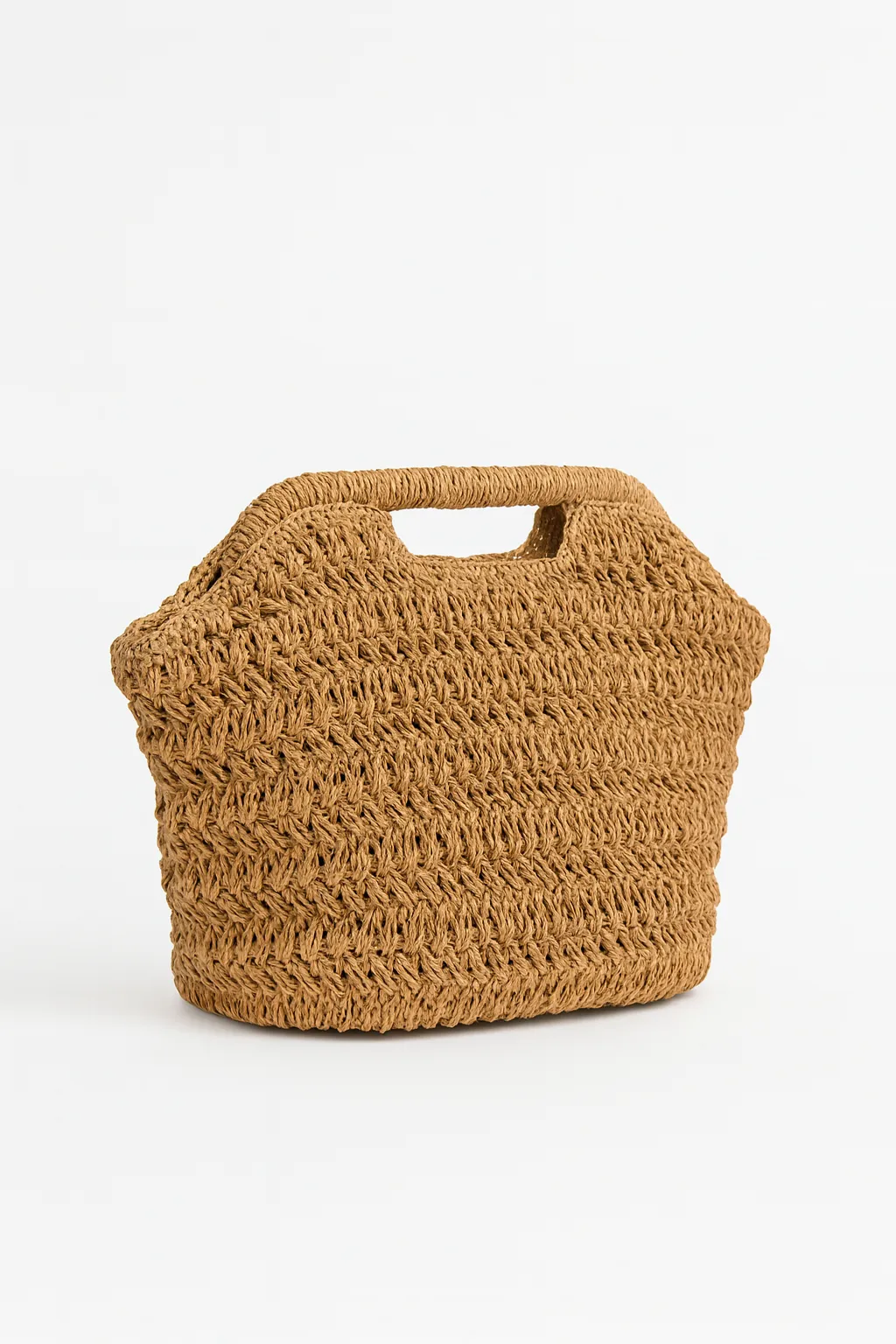 El Örgüsü Fıstık Model Kağıt İp Çanta – Astarlı ve Şık Yazlık Çanta