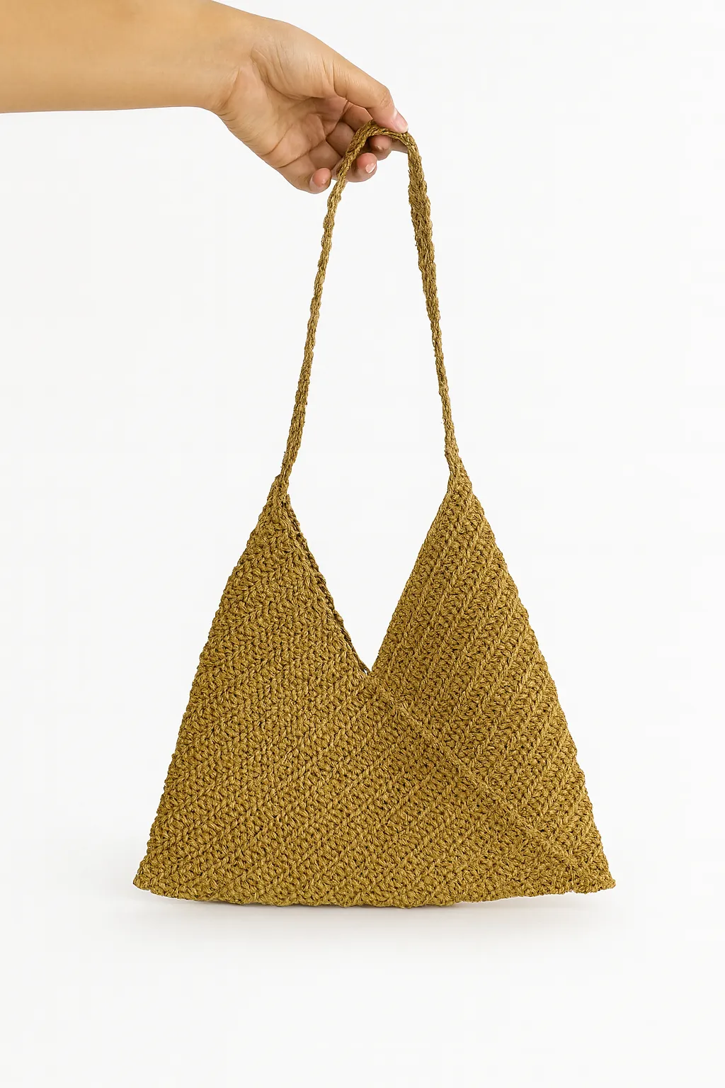 El Yapımı Zarif Çanta | Kahverengi Örgü Omuz ve Günlük Çanta