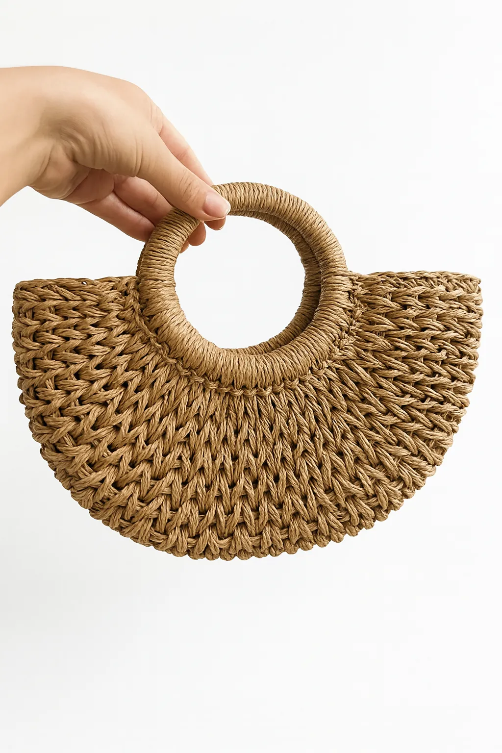 Kleopatra Tarzı Hasır Çanta – Astarlı, Şık ve Günlük Kullanıma Uygun