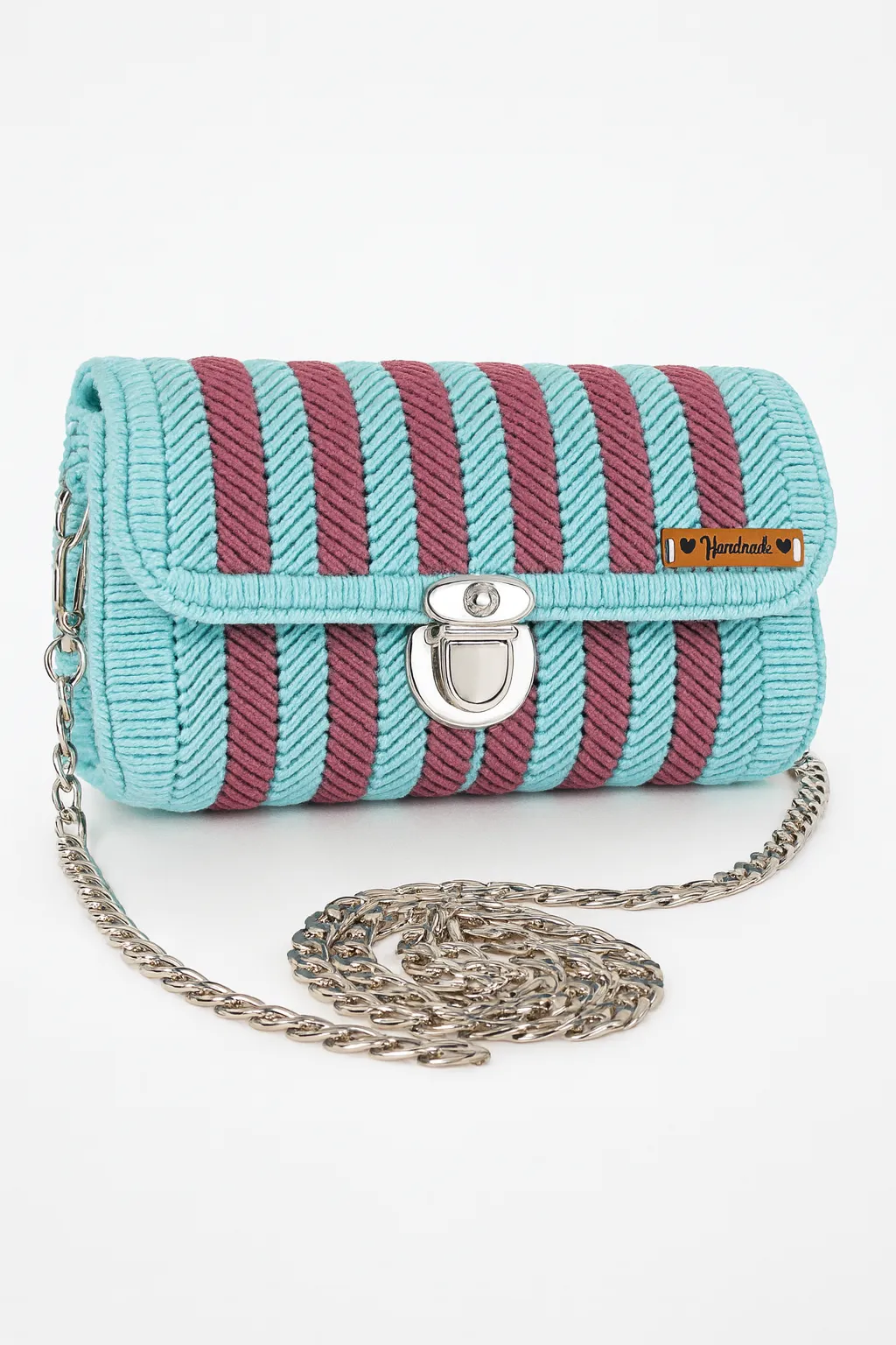 Knotsy Kanvas Çanta – Mavi ve Pembe, Günlük ve Şık Kullanım