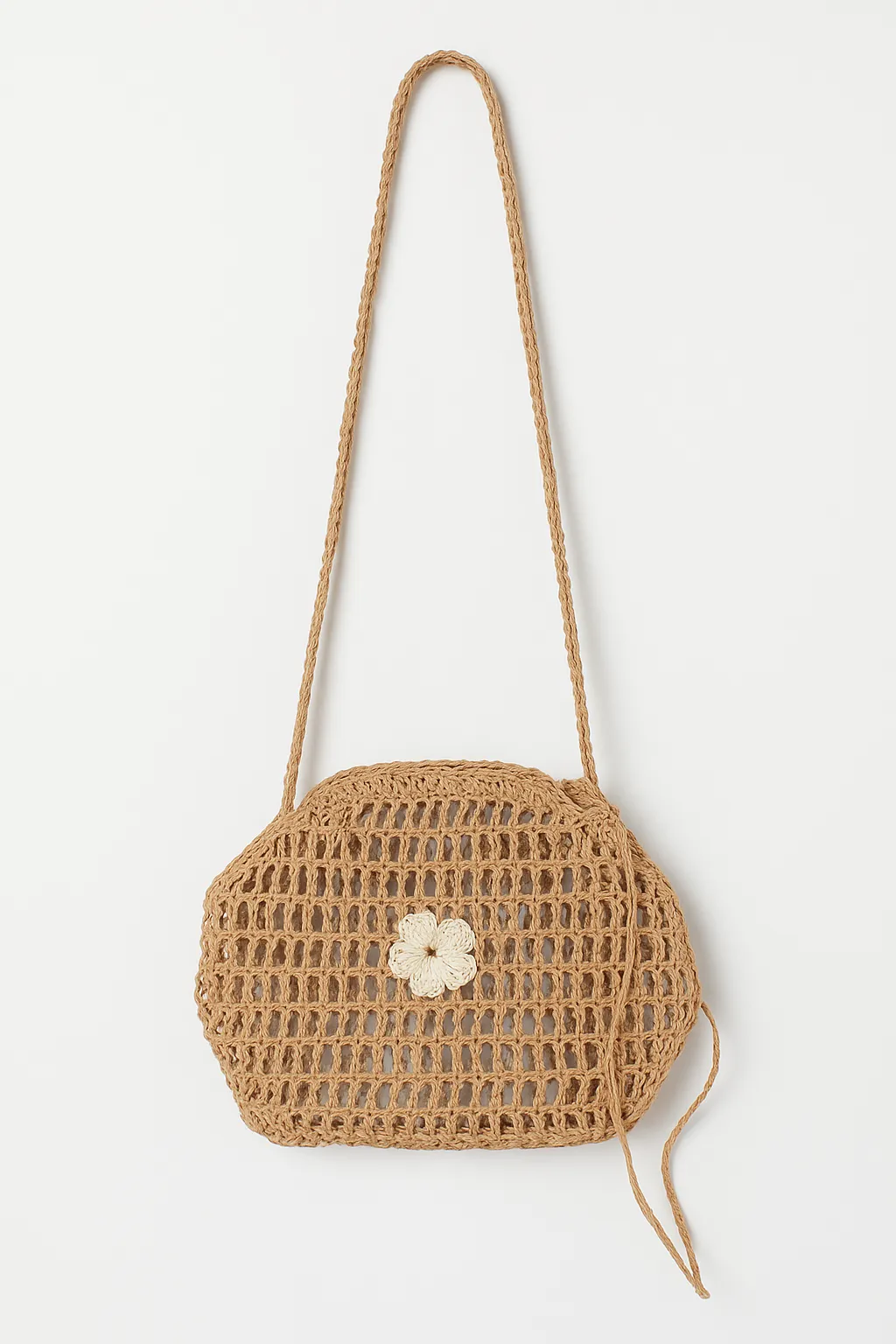 Kafes Desenli Büzgülü Kol Çantası Bej Renk