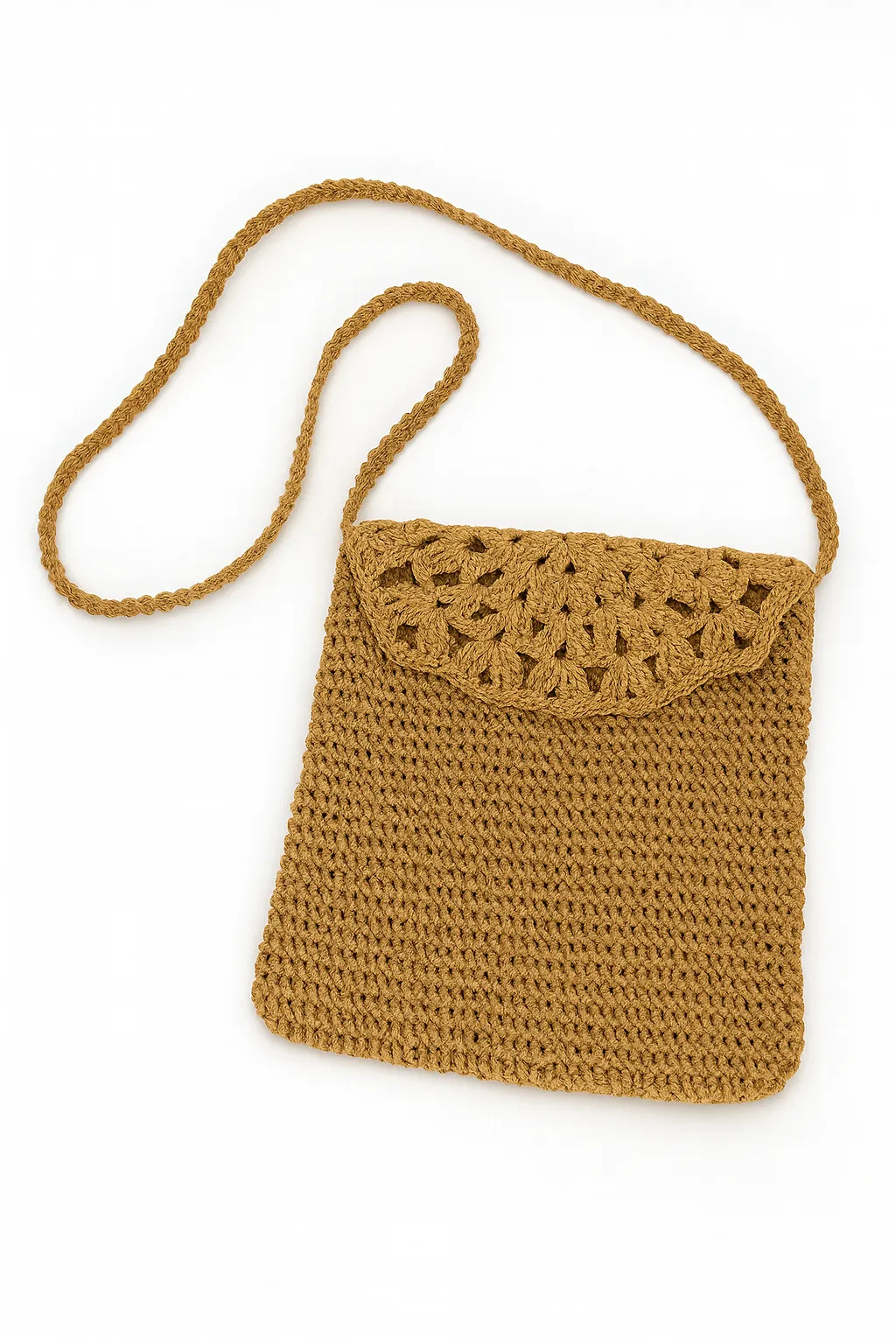 Hasır  Kapaklı ve Askılı Telefon Çantası