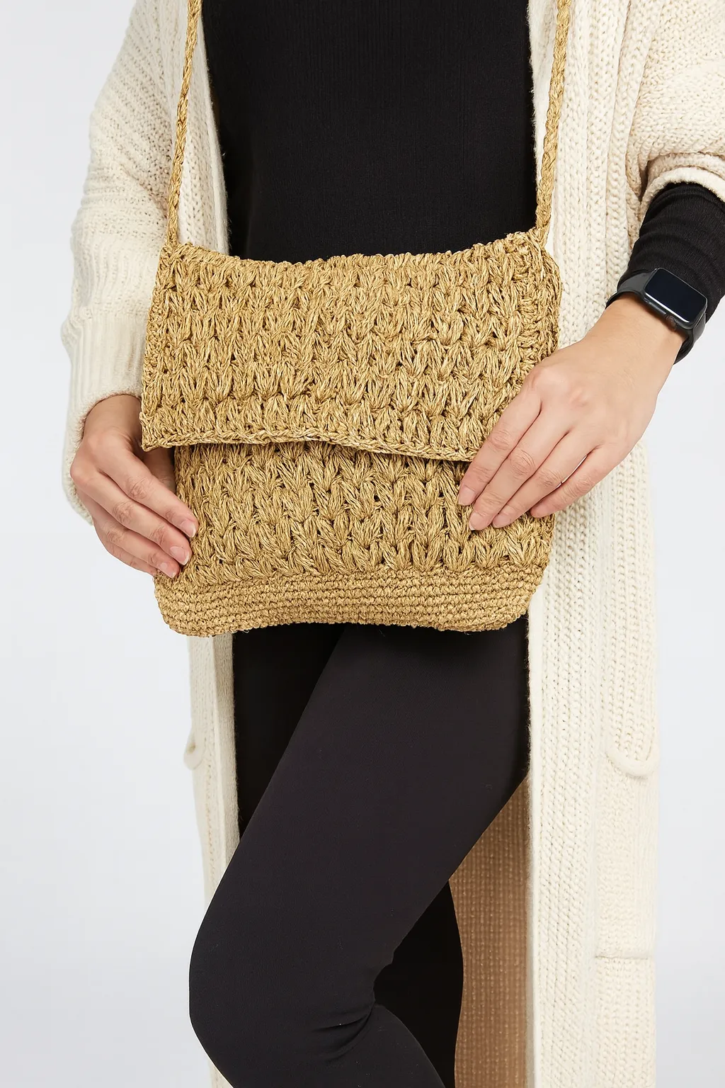 Daily Shoulder Bag, Wicker, Stylish, Natural and Comfortable Use