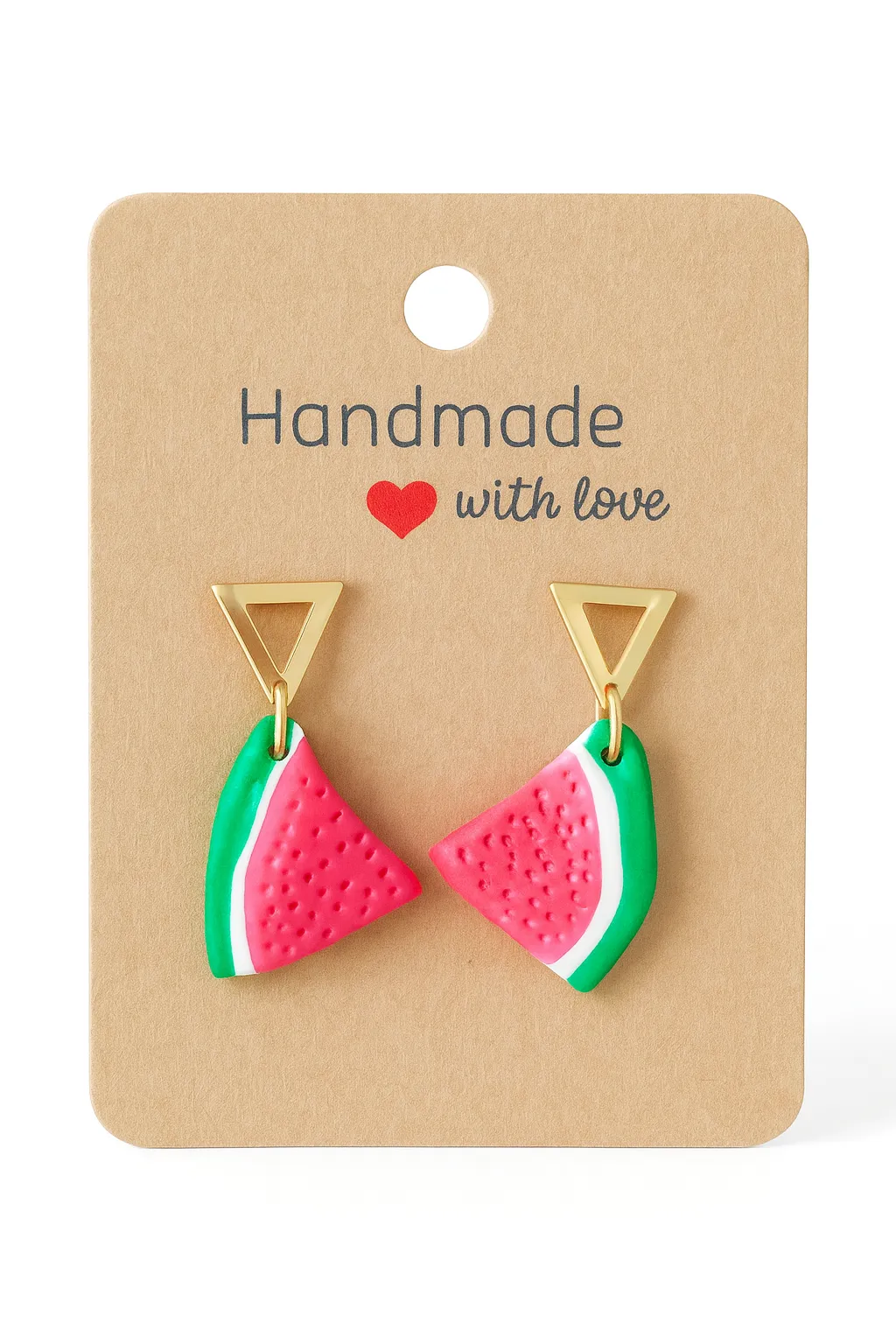 Karpuz Küpe – Polimer Kil El Yapımı