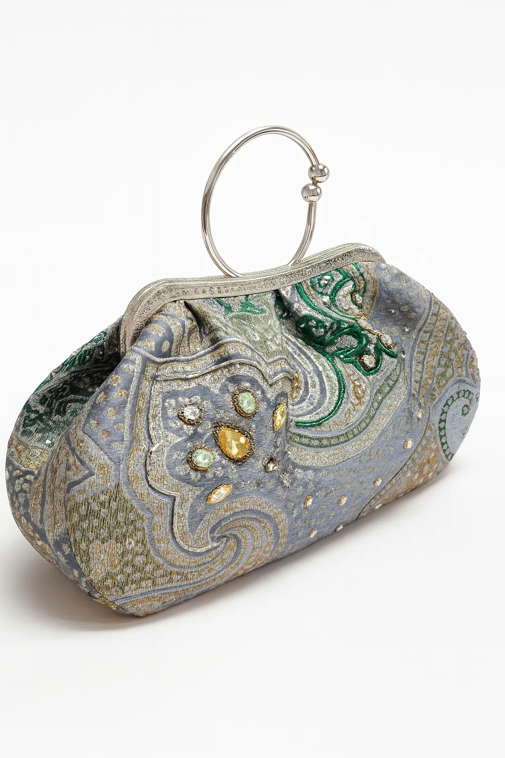 Embroidered Fabric Handbag – Elegant Evening Style