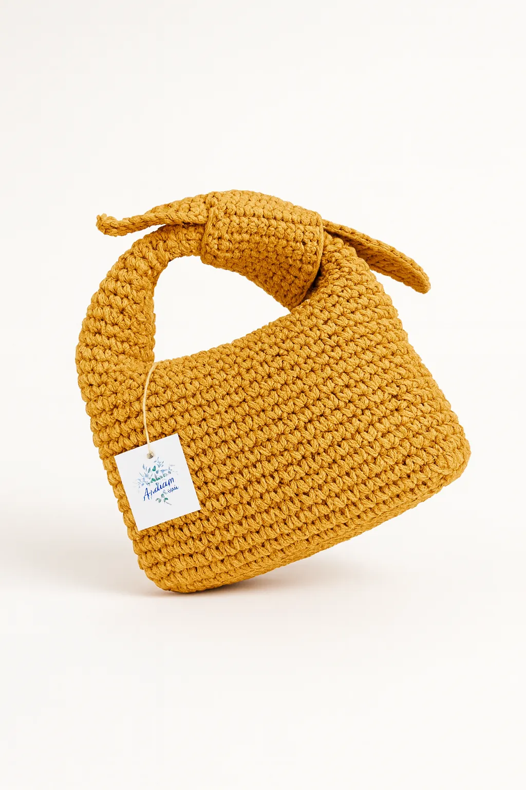 %100 El Yapımı Kağıt İp Örgü Çanta - Jodie Model Kadın Çanta