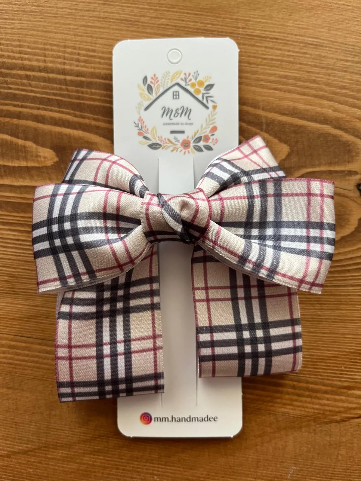 Ekoseli Kurdele Toka | Klasik & Şık Tasarım 🎀