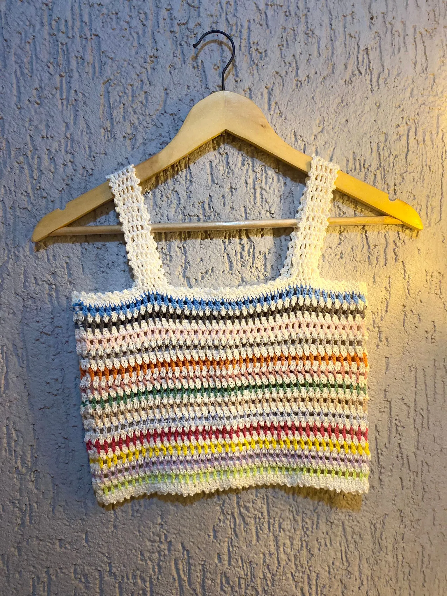 Renkli Desenli Örme Büstiyer