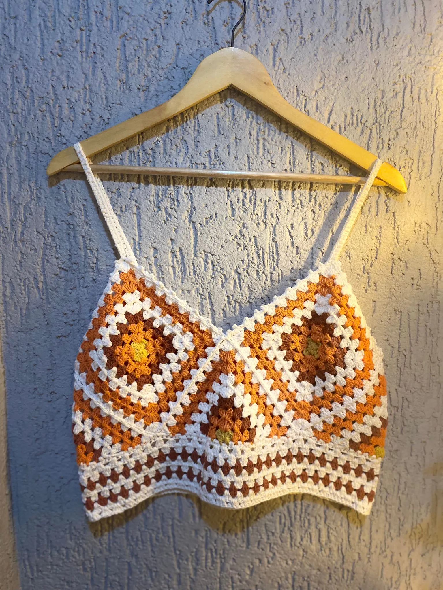 El Yapımı Turuncu Örme Büstiyer