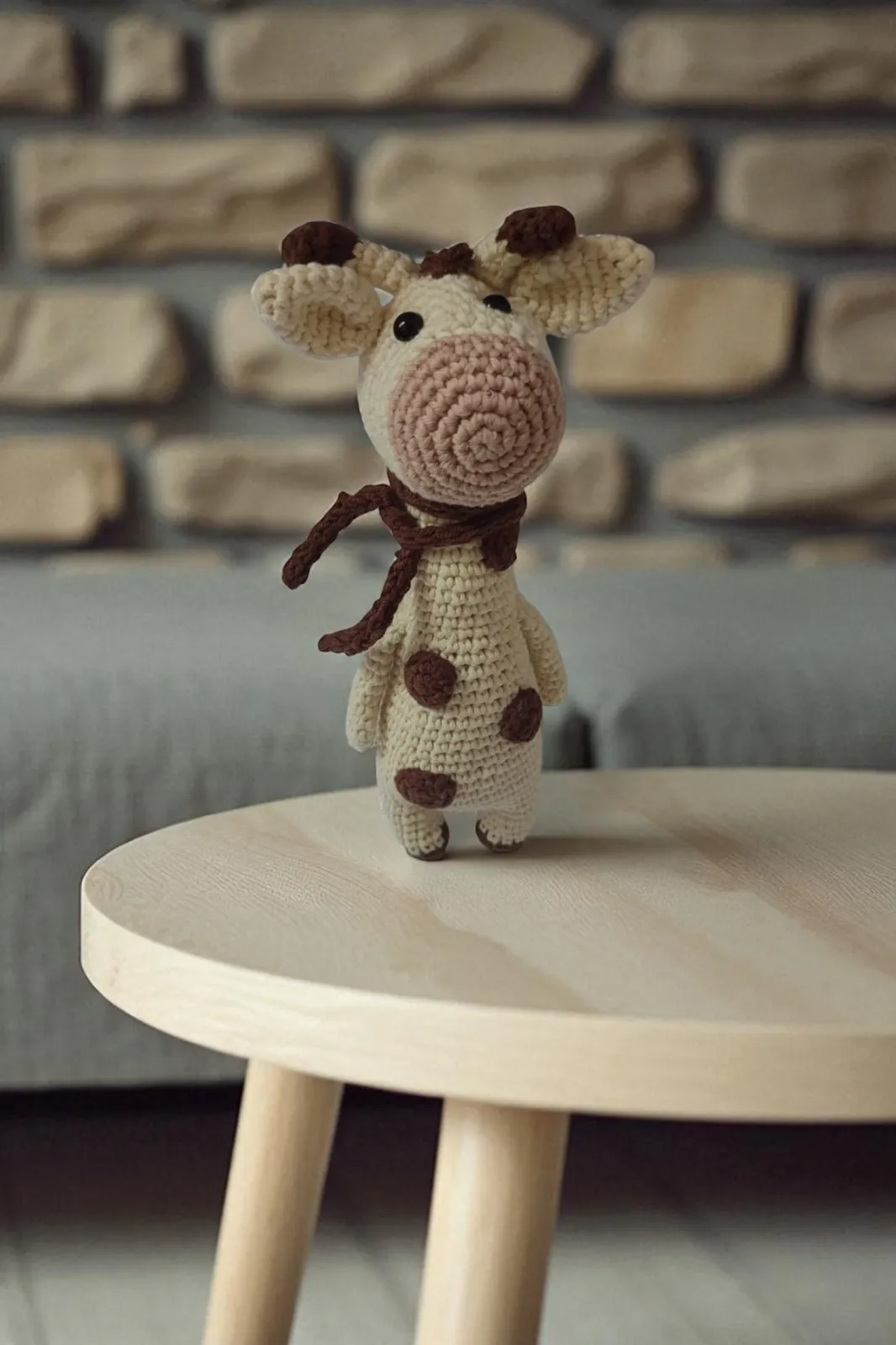 Amigurumi El Örgüsü Zürafa Oyuncak – 20 cm El Yapımı Peluş