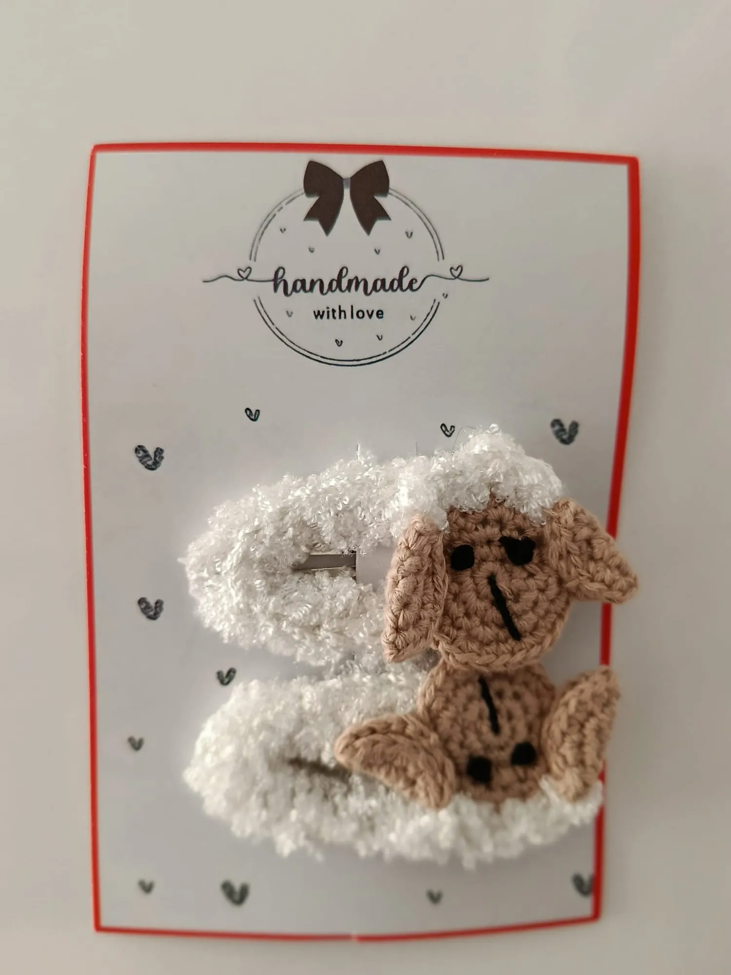 El Yapımı Koyun Figürlü Toka (2’li Set)