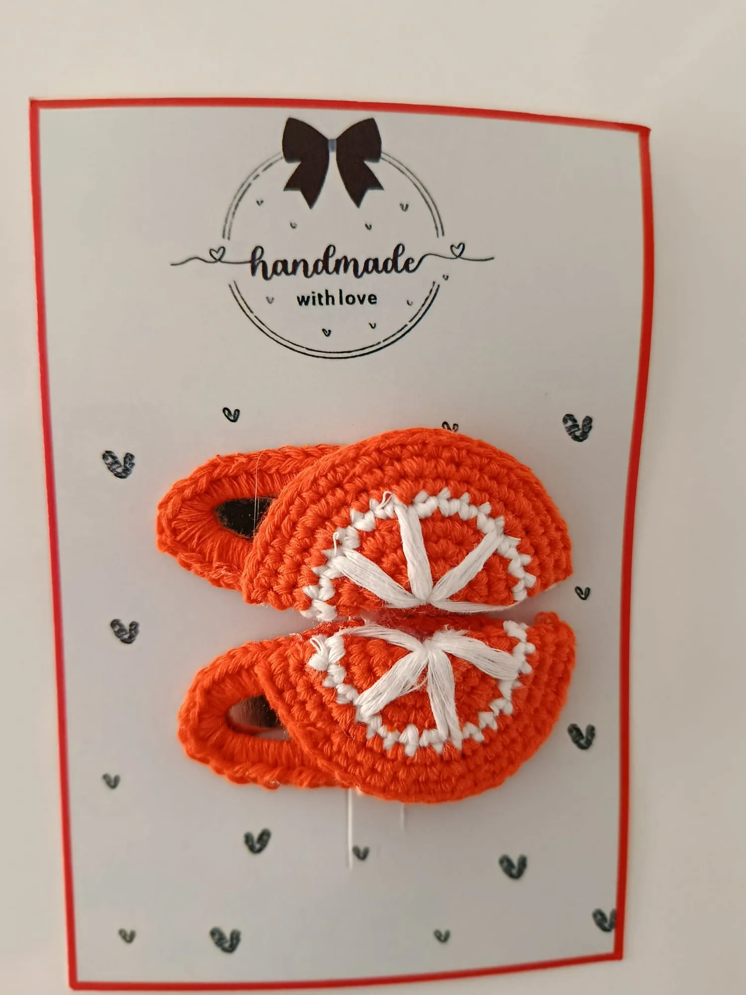 El Yapımı Portakal Dilimli Toka (2’li Set)