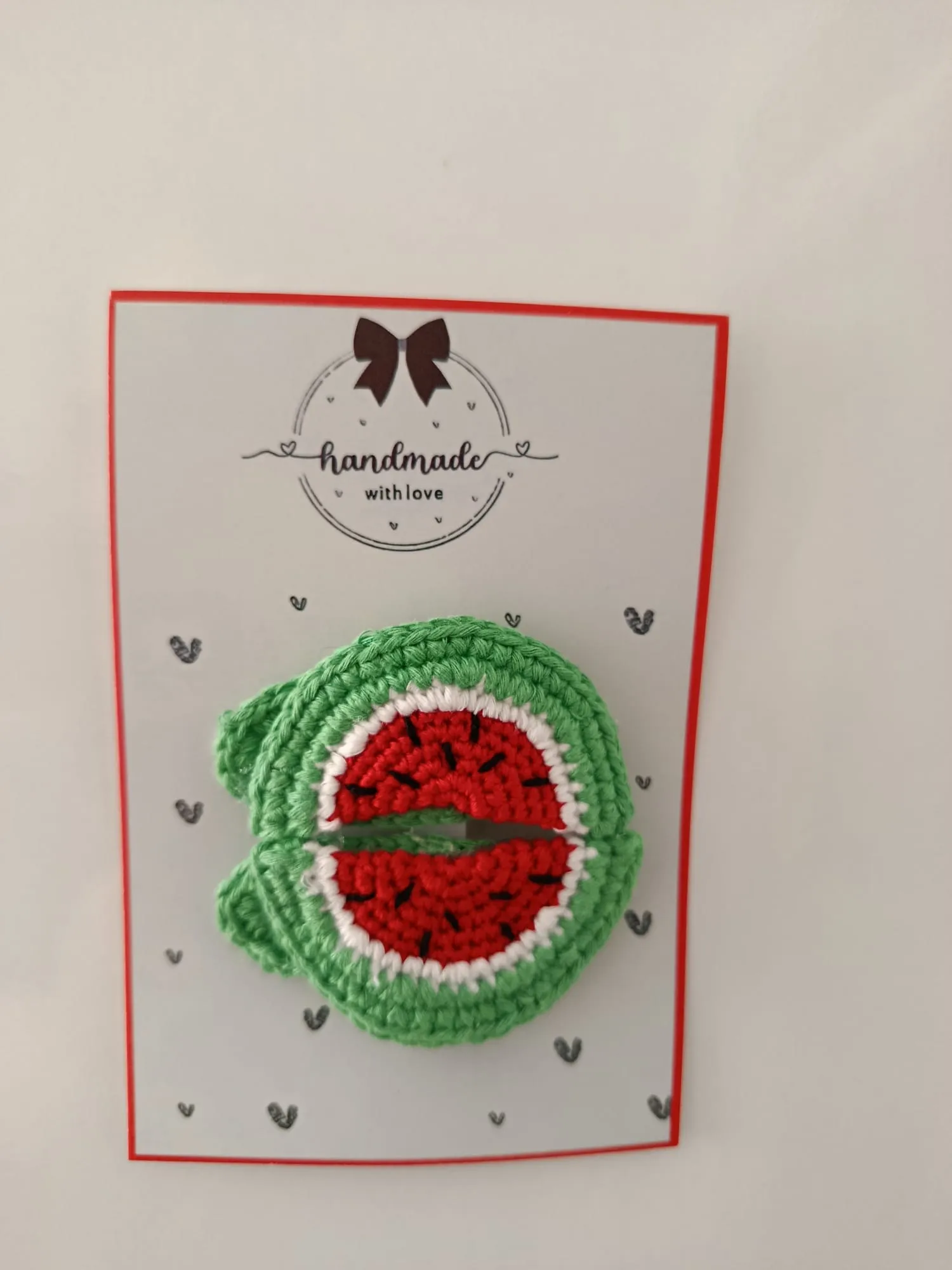 El Yapımı Karpuz Dilimli Toka (2’li Set)