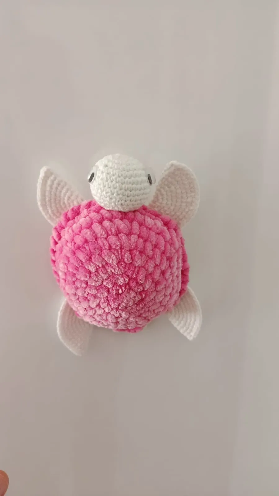 El Yapımı Amigurumi Kaplumbağa – Pembe Gövdeli