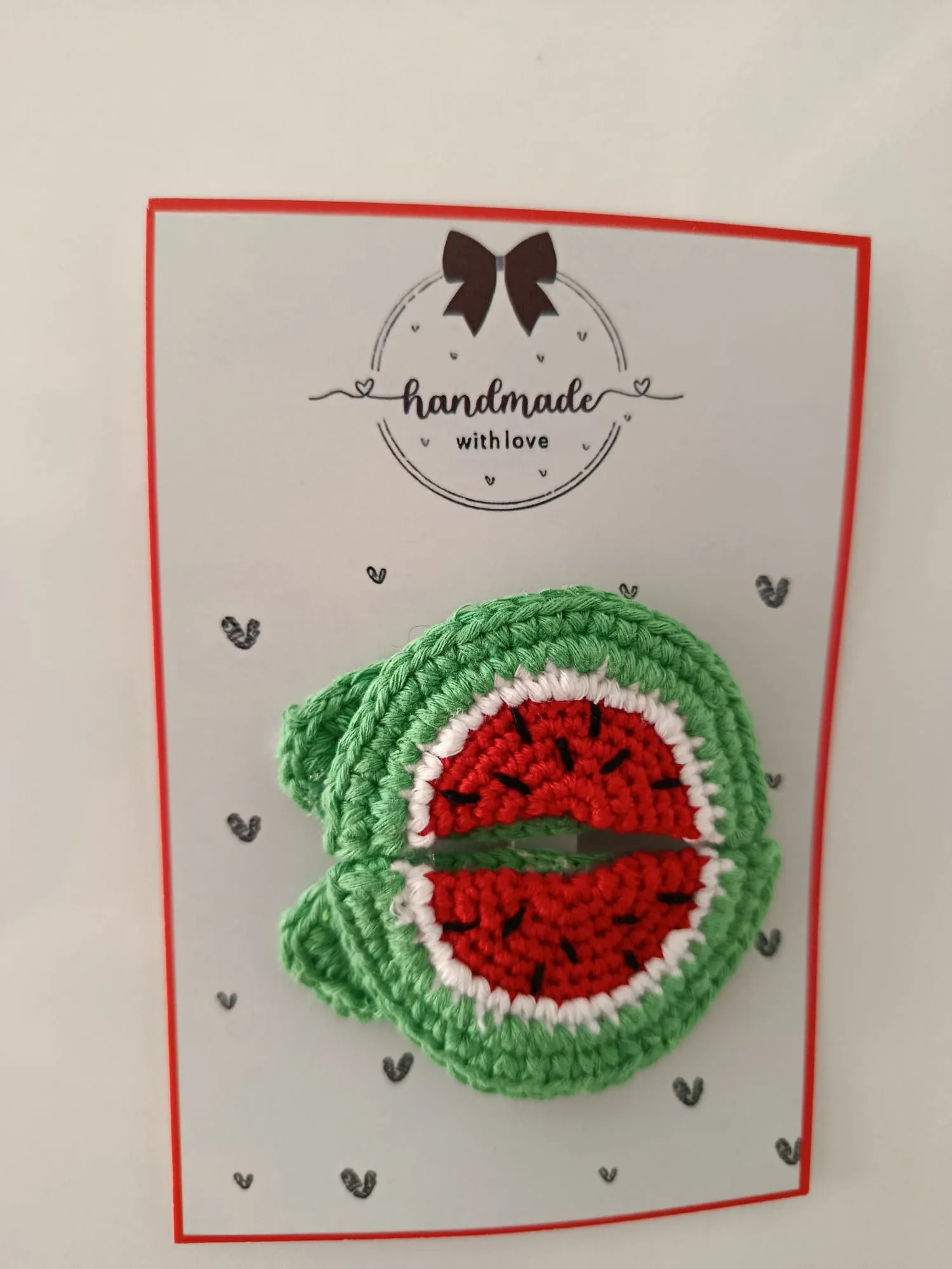 El Yapımı Karpuz Dilimli Toka (2’li Set)