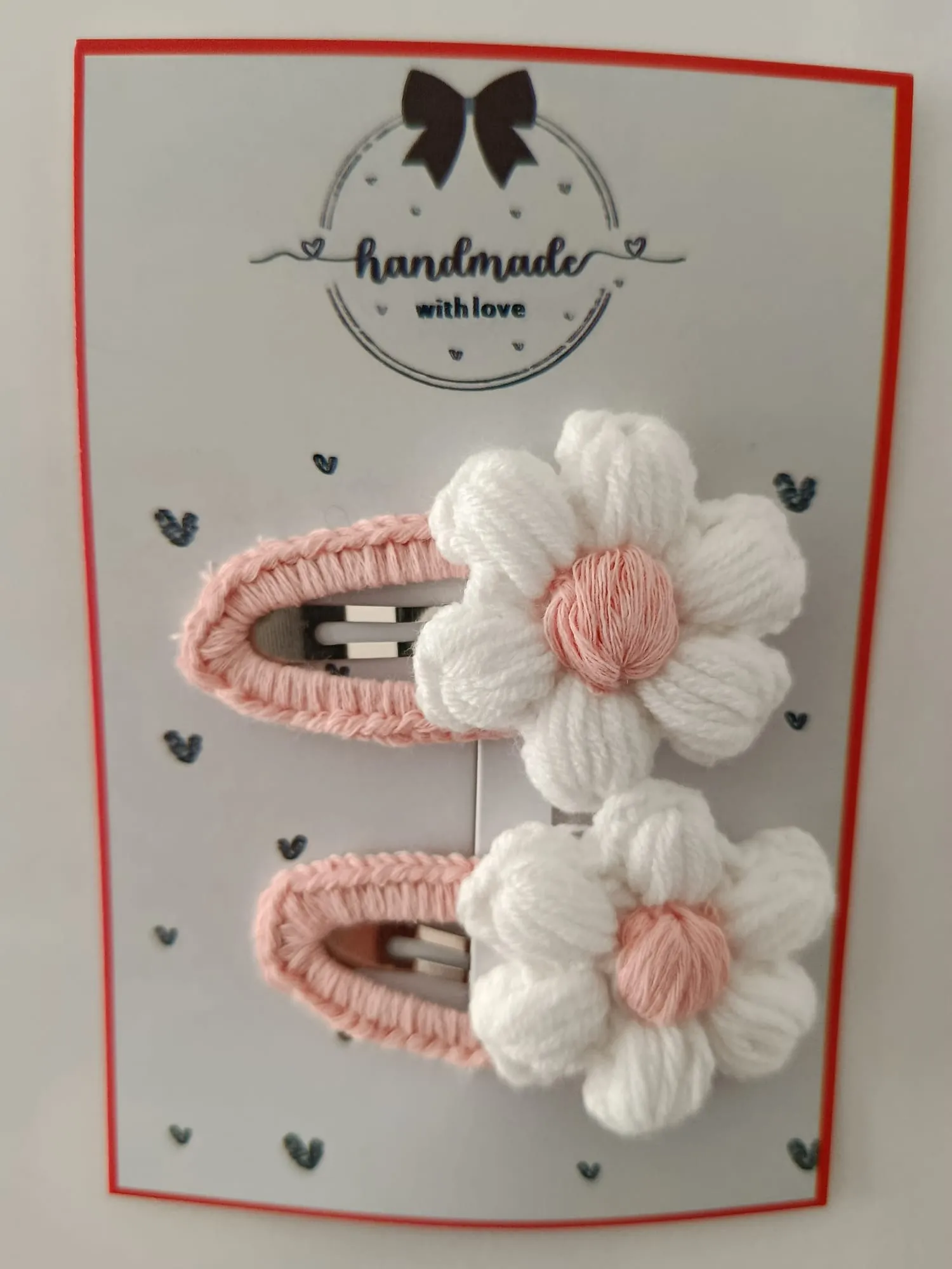 El Yapımı Pudra Papatya Toka (2’li Set)