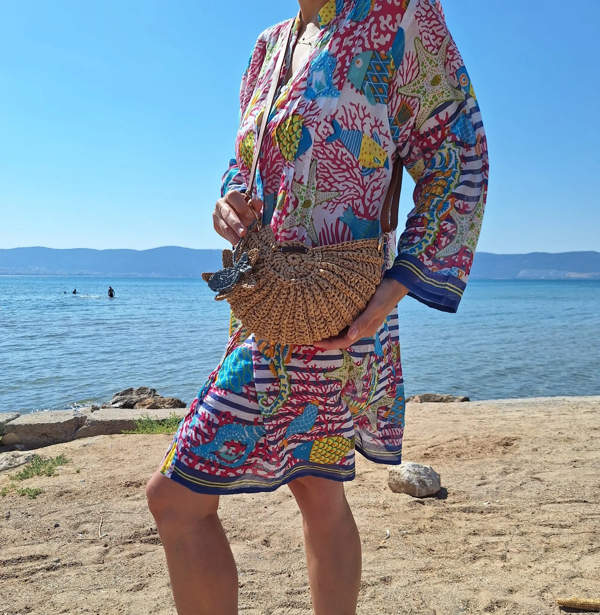 Kahverengi Örgü El Yapımı Çanta