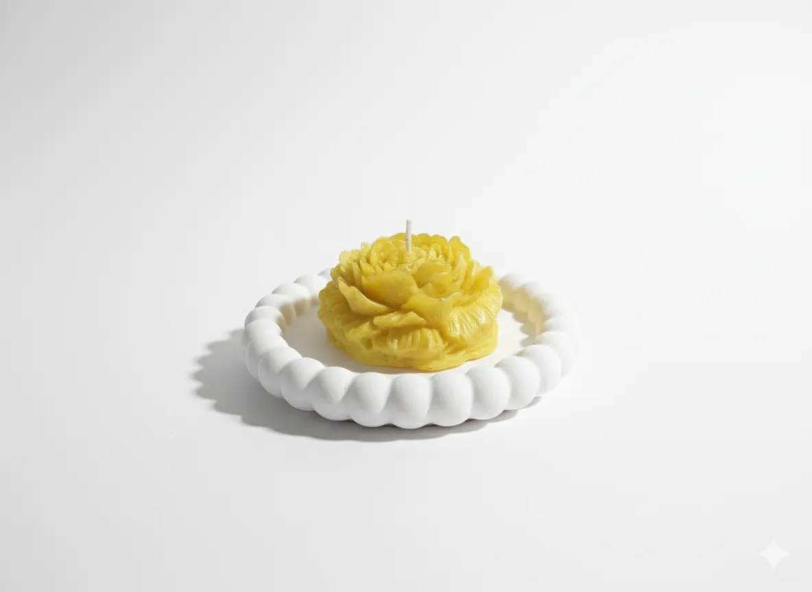 Çiçek Formlu Dekoratif Mum