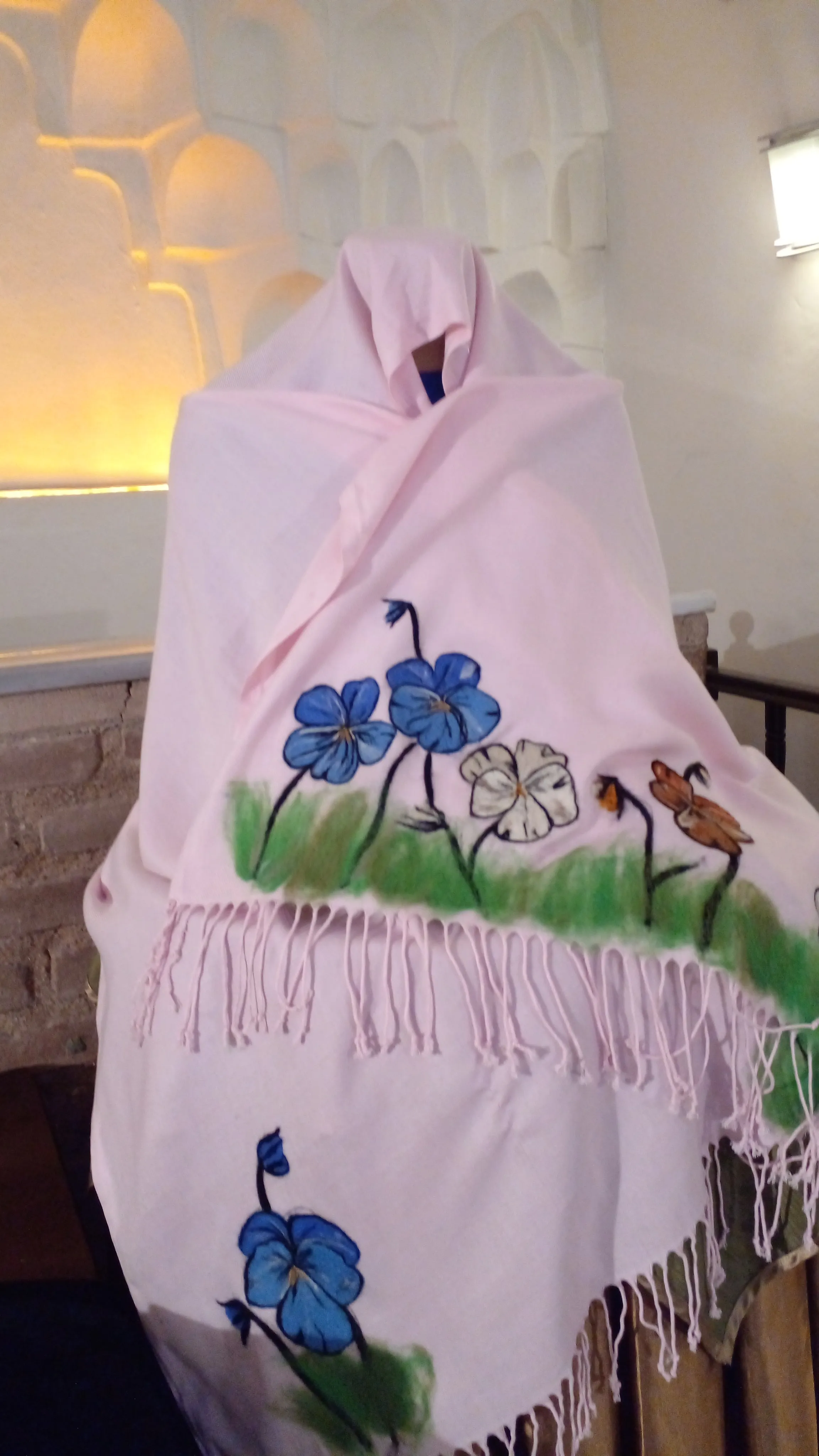 Keçe İğneleme Tekniği ile El İşçiliği Şal