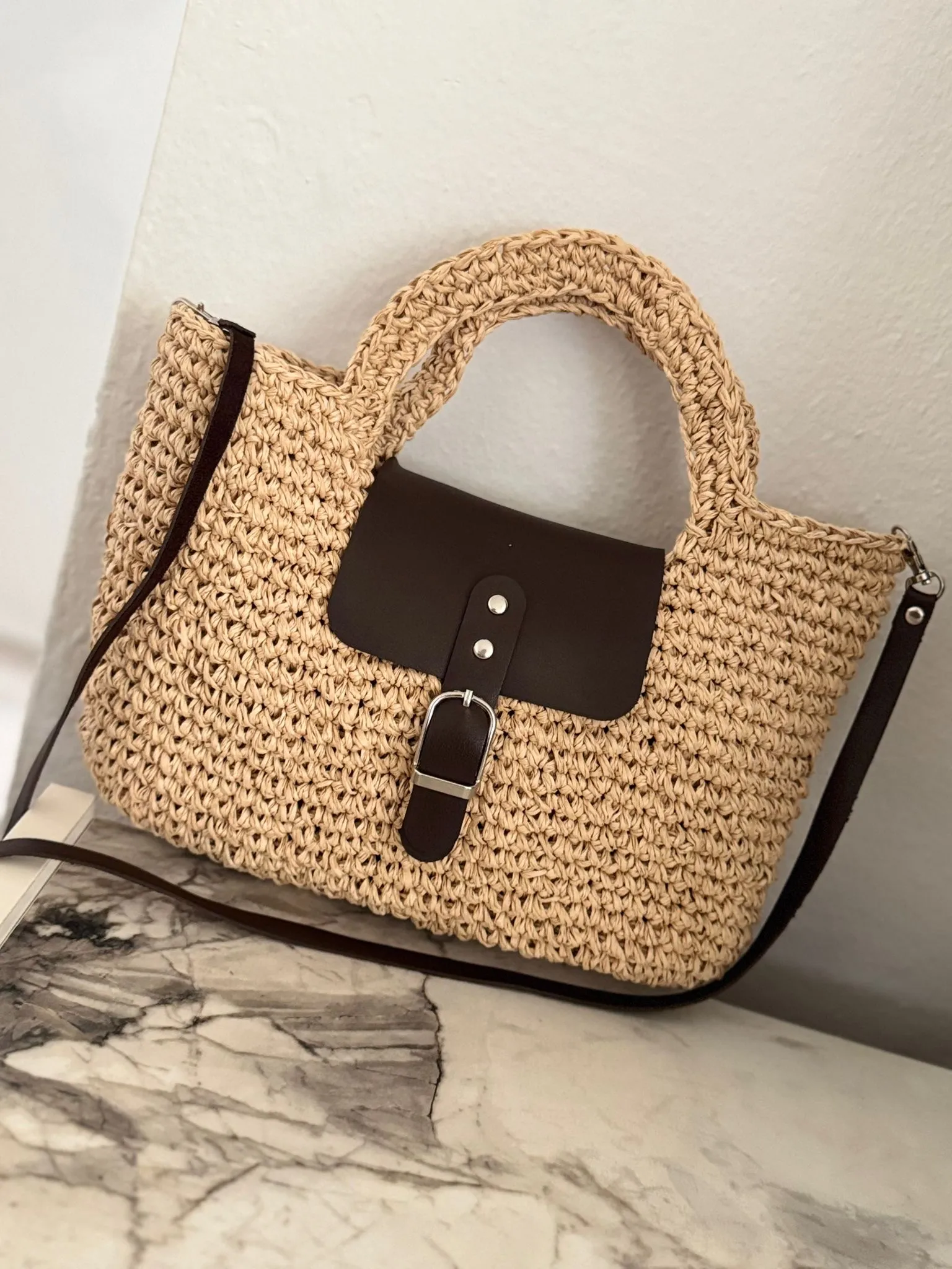 Handmade Woven Look Shoulder and Hand Bag