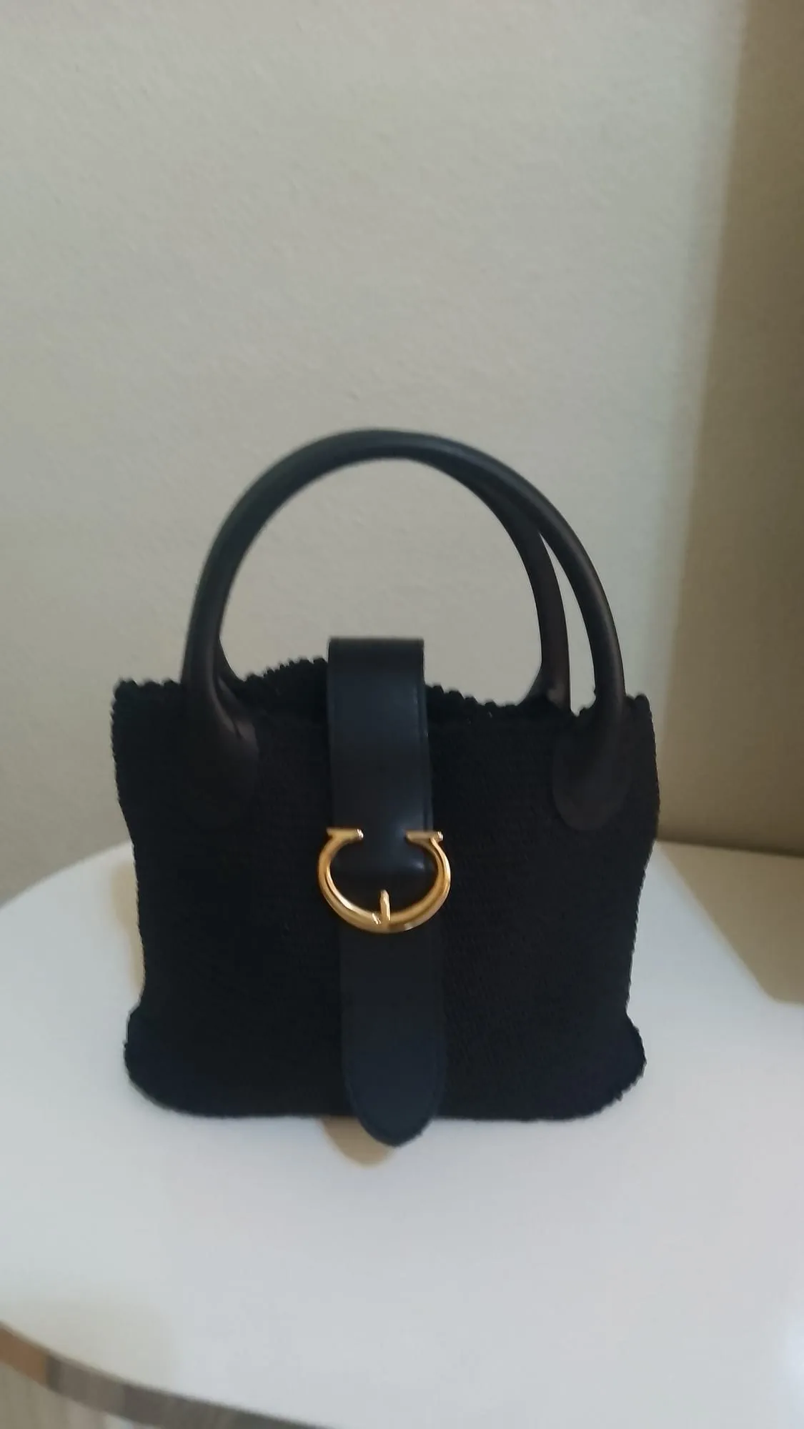 Siyah El Örgüsü Çanta