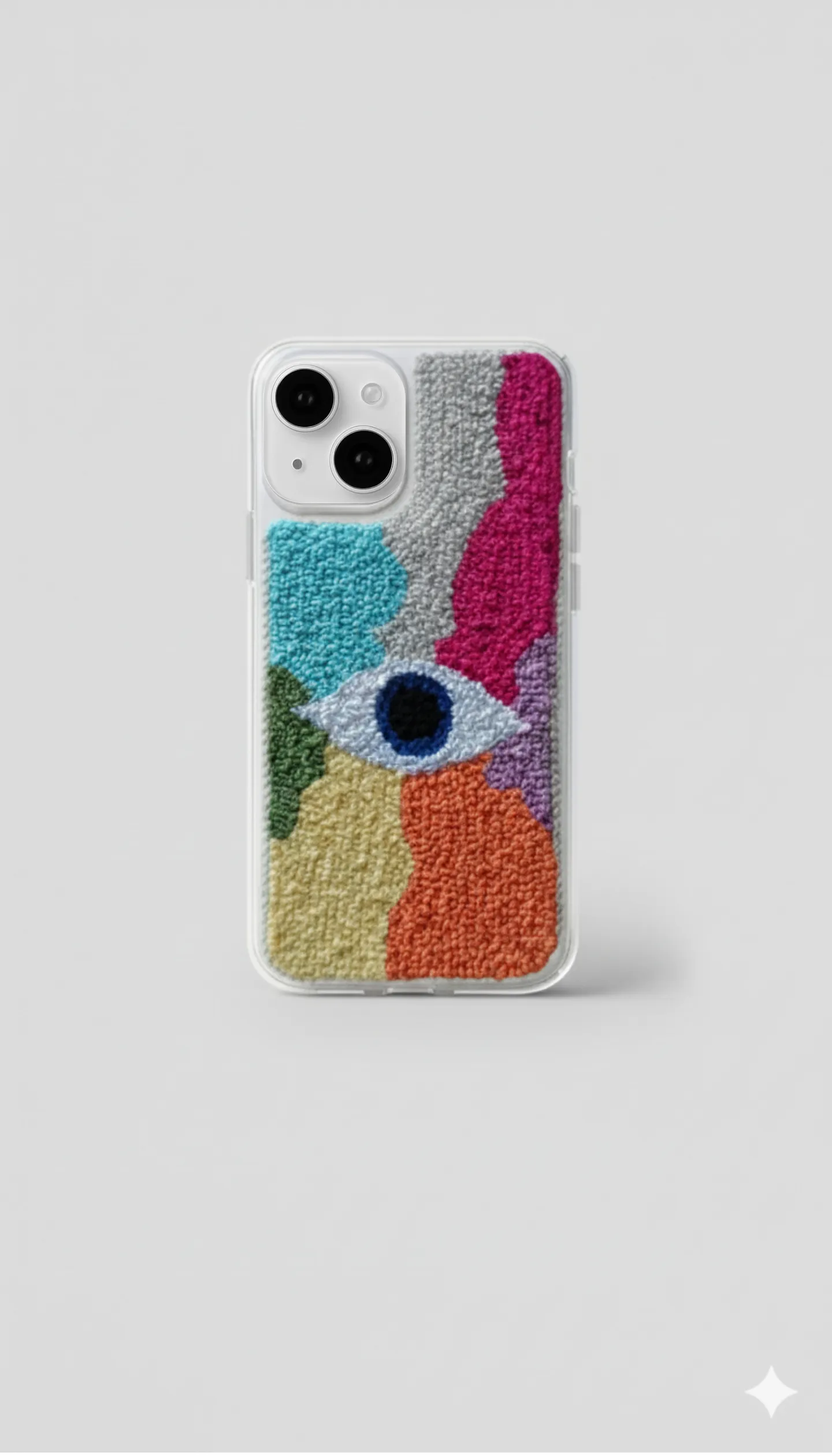 iPhone 13 Uyumlu Göz Desen Punch Telefon Kılıfı