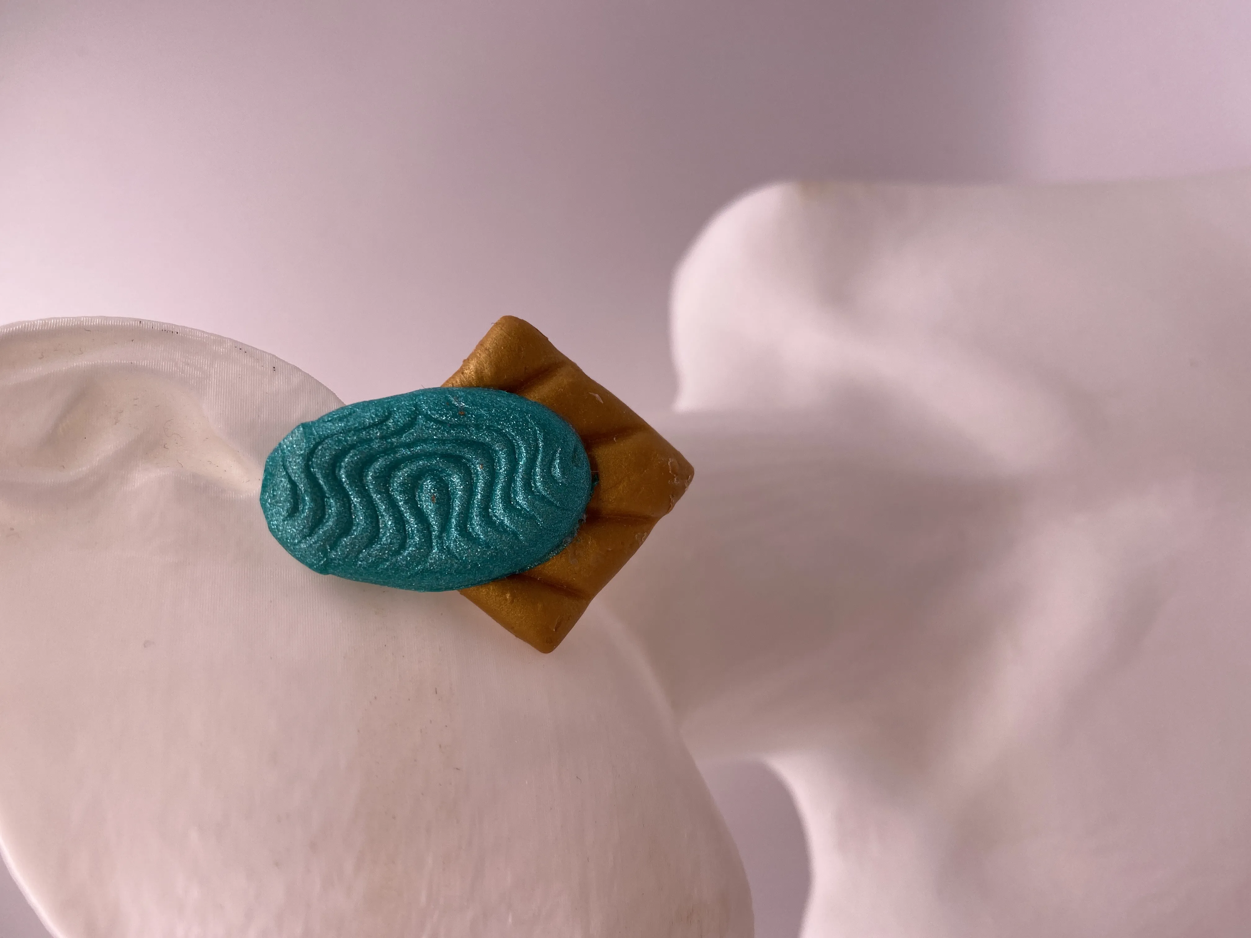 Handmade Golden Yellow and Turquoise Stone Earring - Stylish and Unique Design