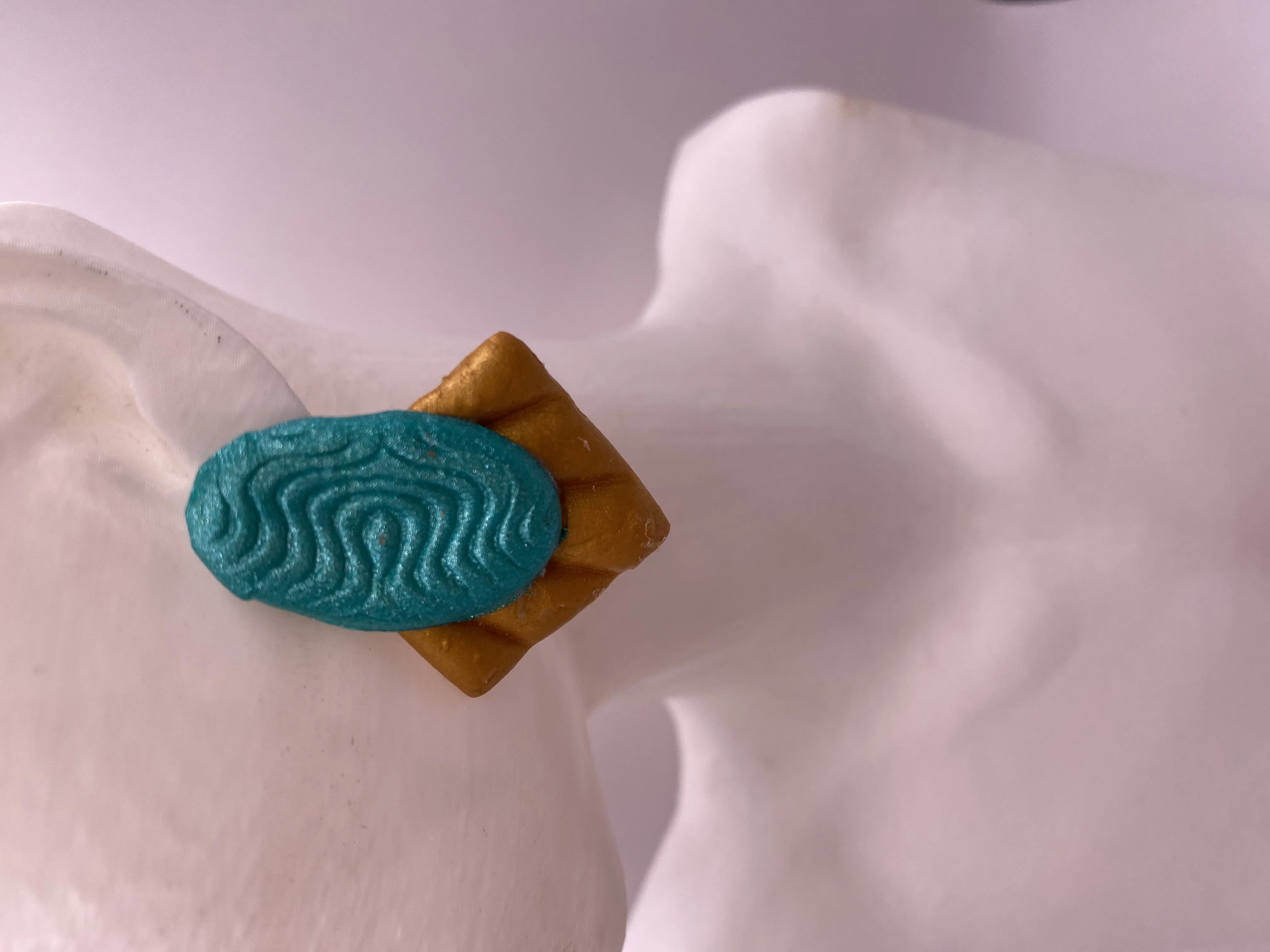 Handmade Golden Yellow and Turquoise Stone Earring - Stylish and Unique Design