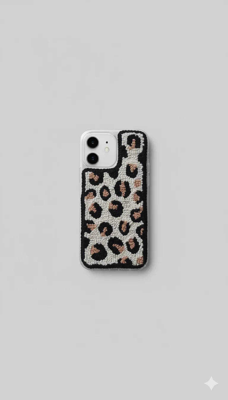iPhone 11 Uyumlu Leopar Desen Punch Telefon Kılıfı