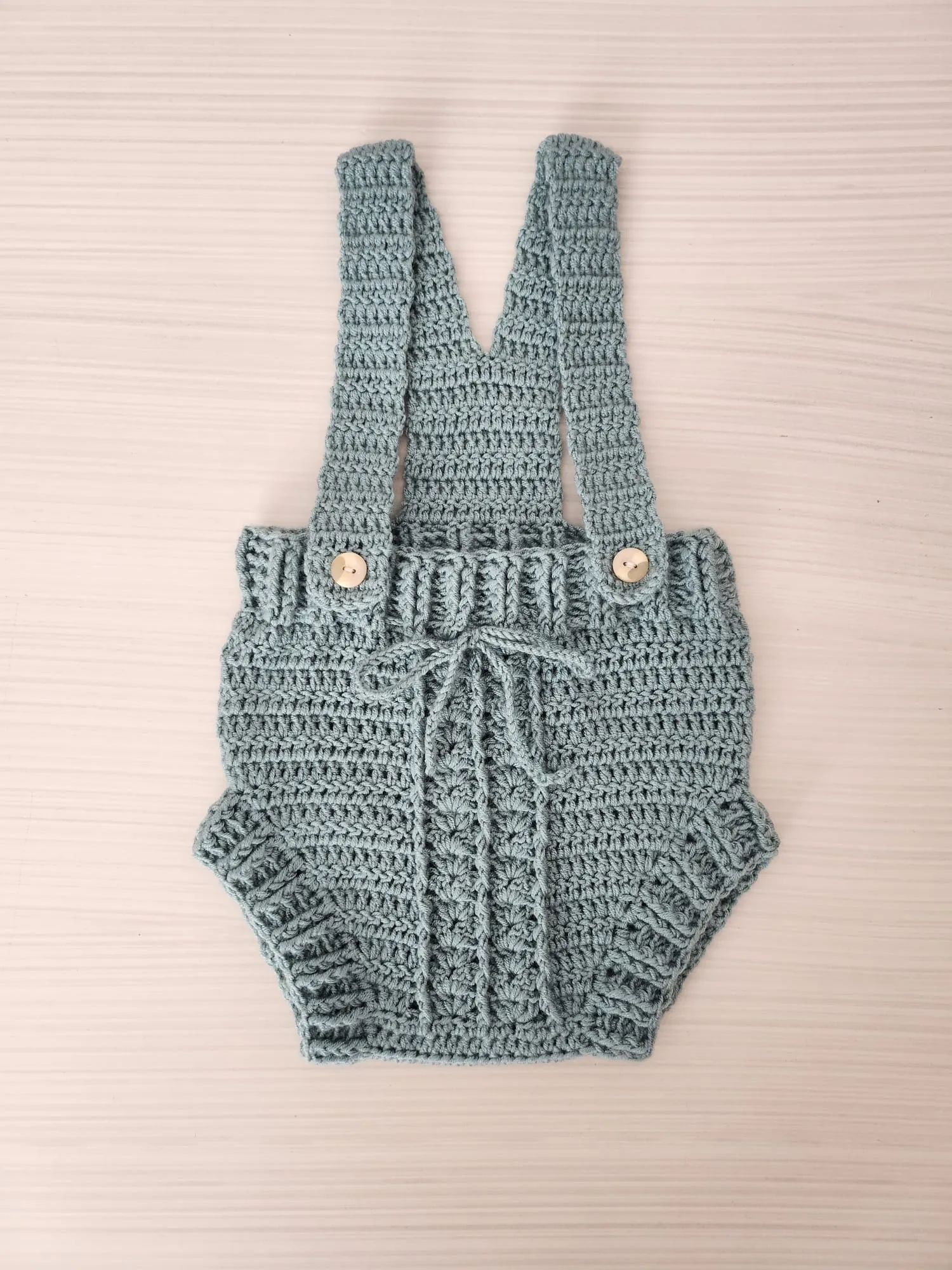 Blue Knitted Baby Jumpsuit 0-3 Months - Photo Shoot Concept Jumpsuit