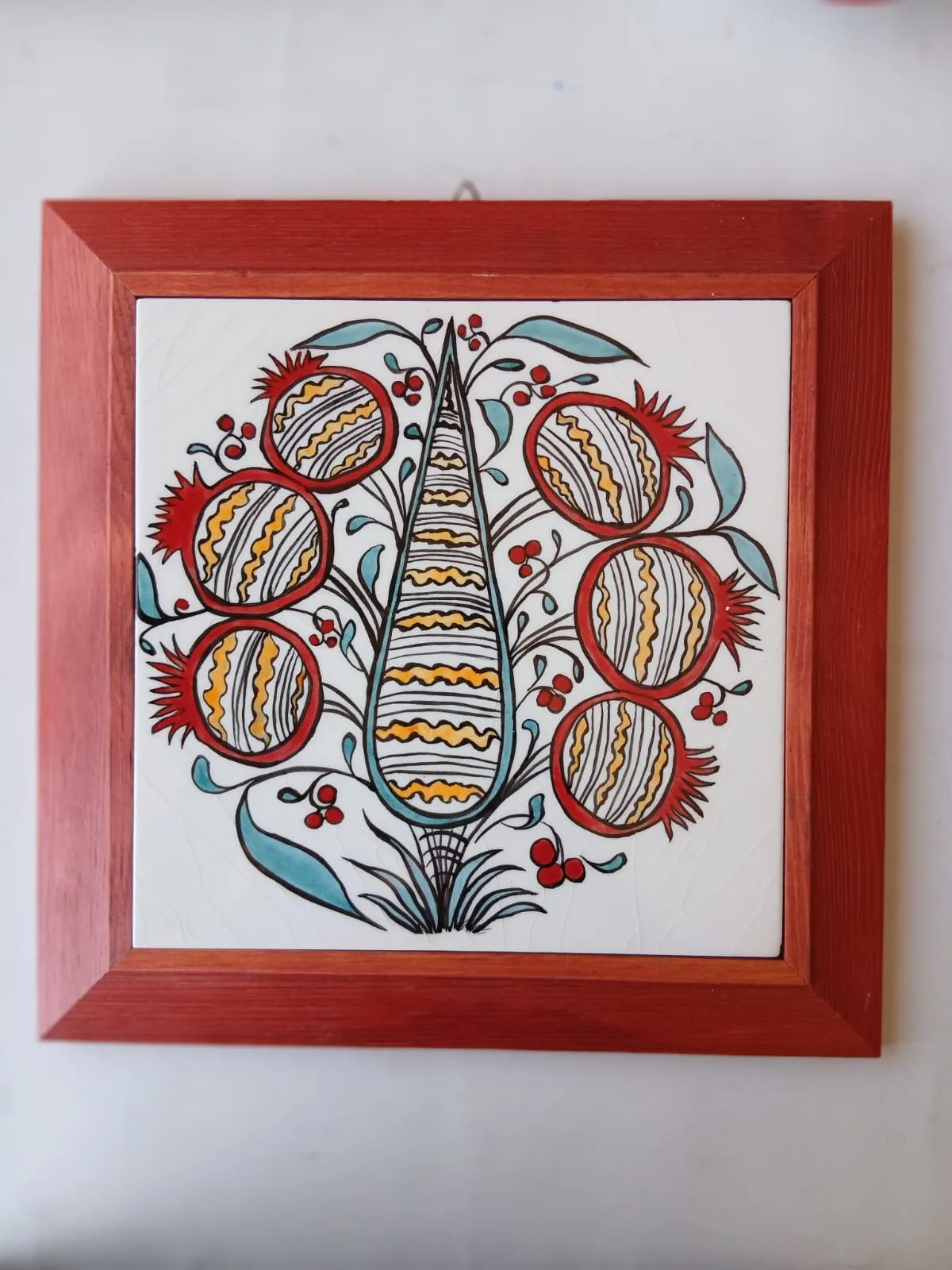 Çini tablo Beylikler Kırmızı Çerçeve