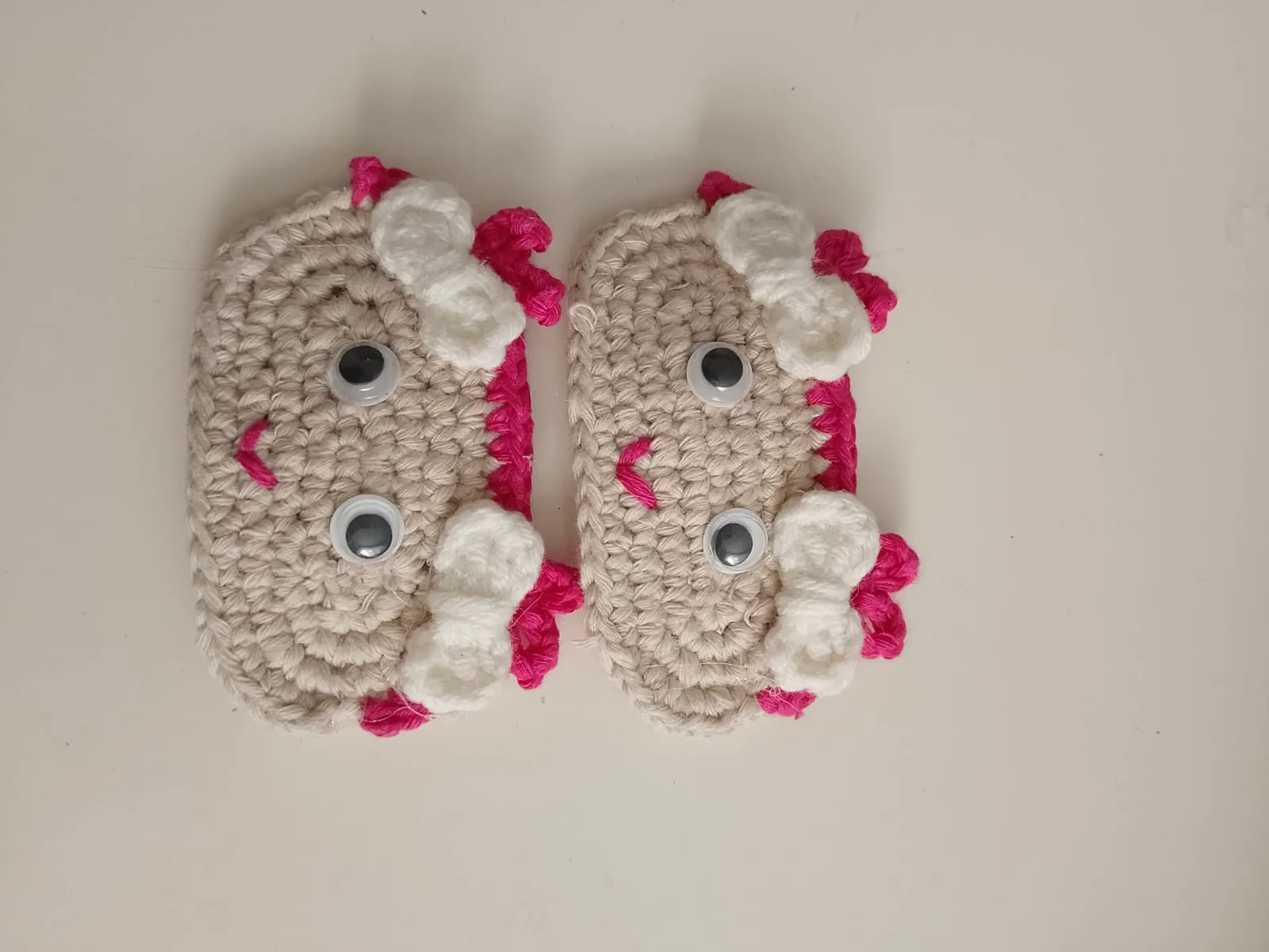 Knitted Baby Buckle - Dinosaur Themed Hair Clip Buckle - Handmade