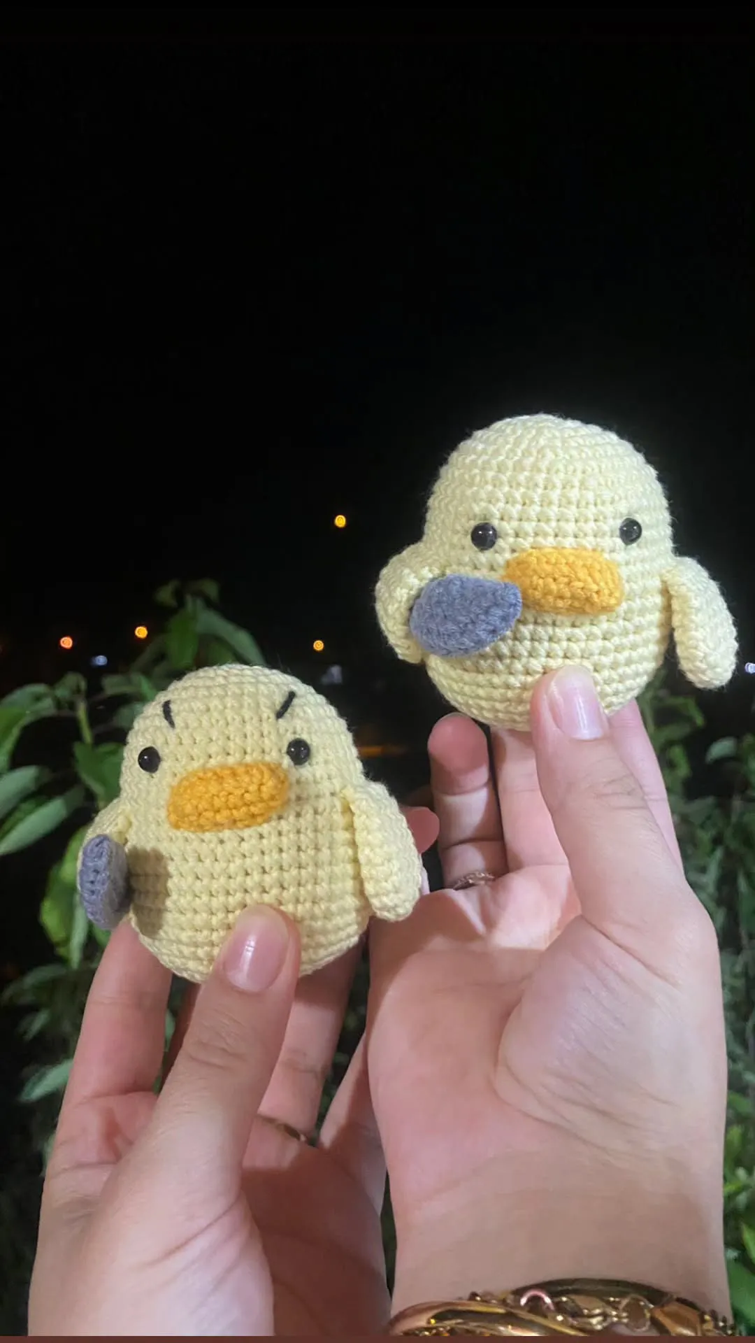 Sarı Amigurumi Civciv Anahtarlık - Tığ İşi Oyuncak Bebek (2 Adet)