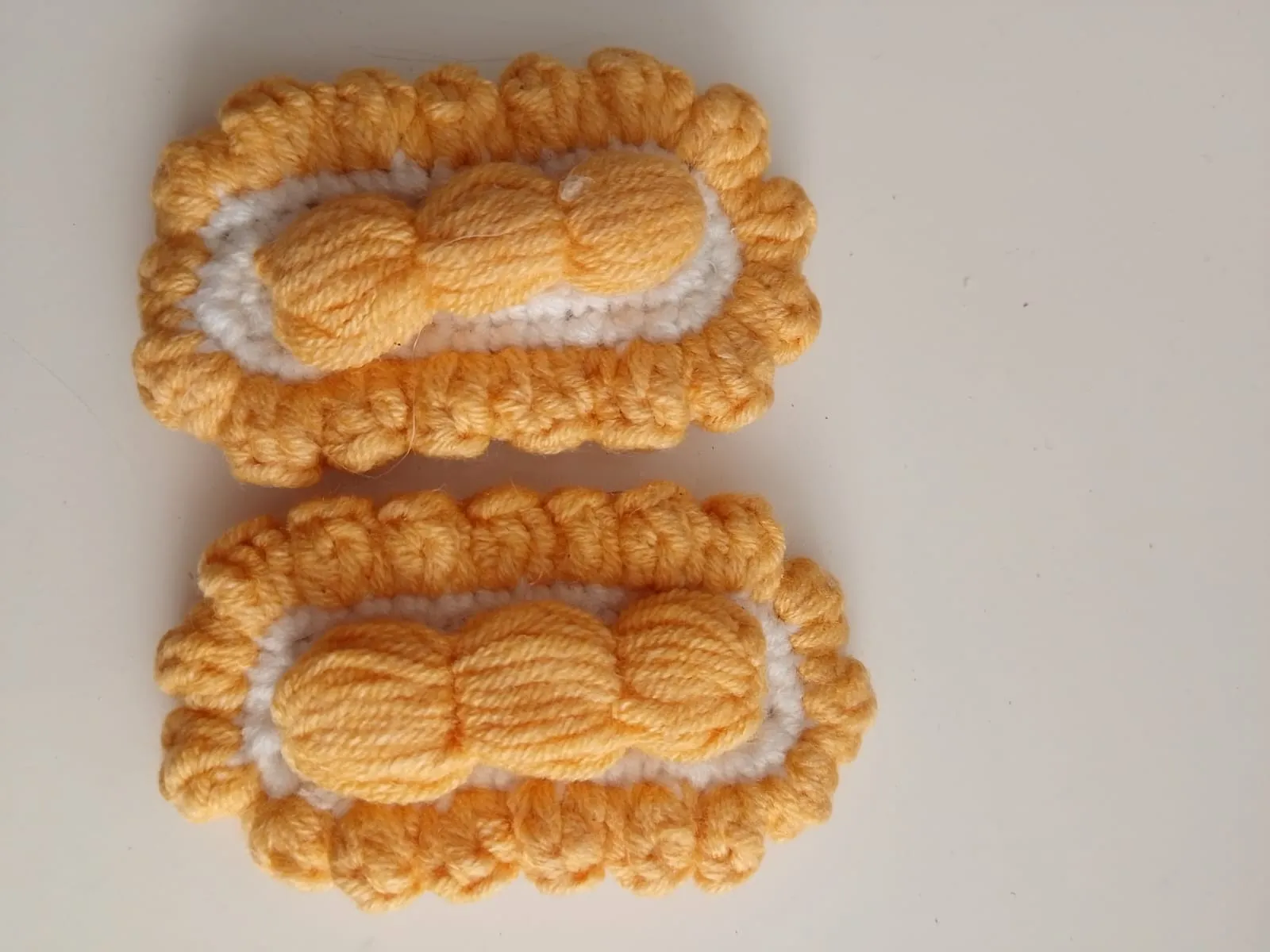 Yellow Knit Buckle - Clamped, Handmade Hair Accessory