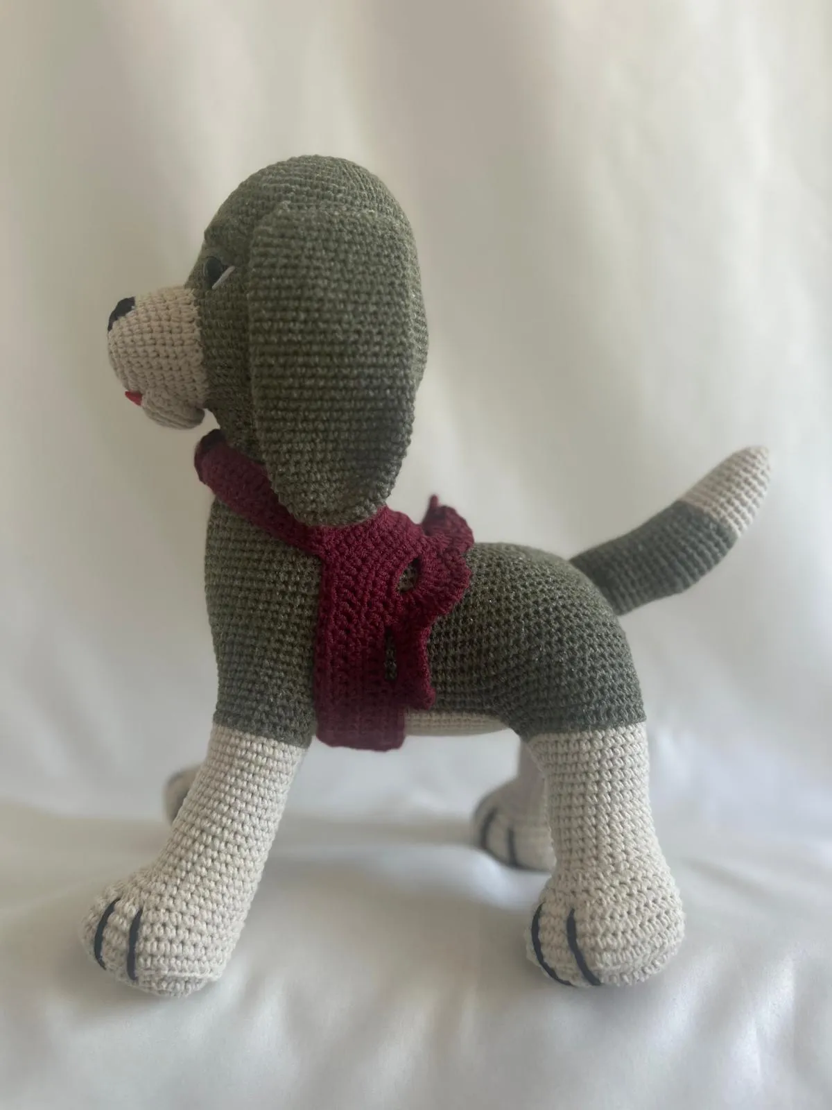Yeşil Tonlarda Örgü Köpek Amigurumi Oyuncak - El Emeği