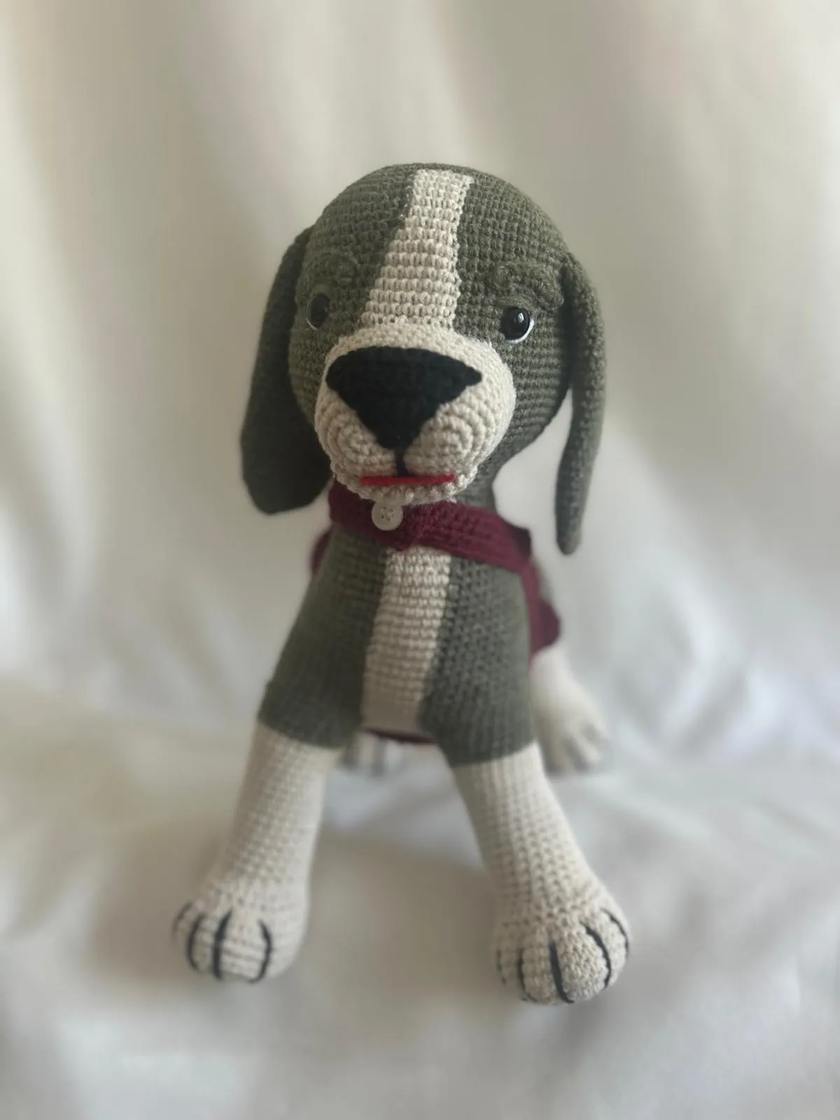 Yeşil Tonlarda Örgü Köpek Amigurumi Oyuncak - El Emeği