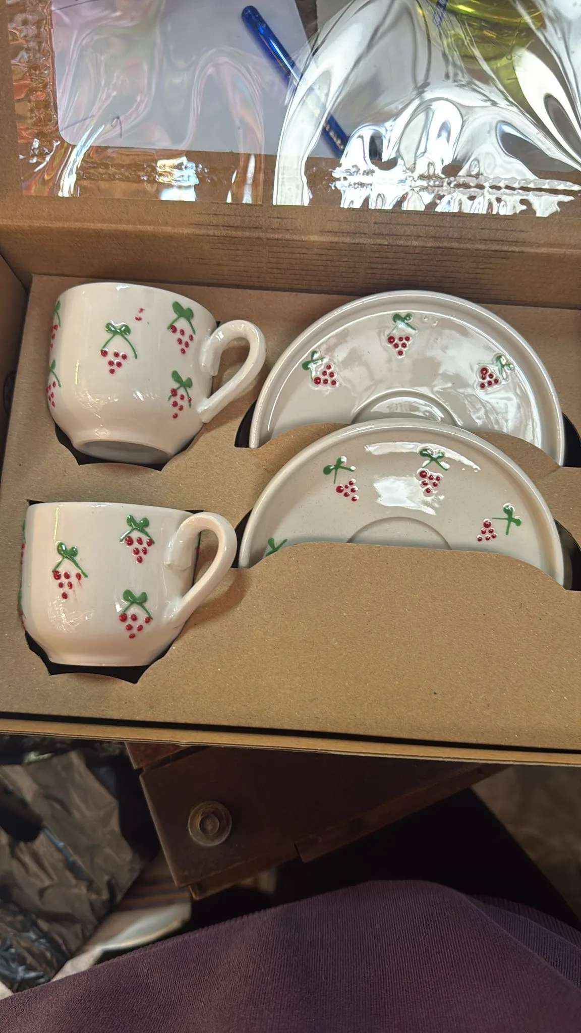 Grape Patterned Cup Set