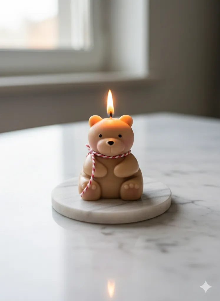 Ayıcık Şeklindeki Mum