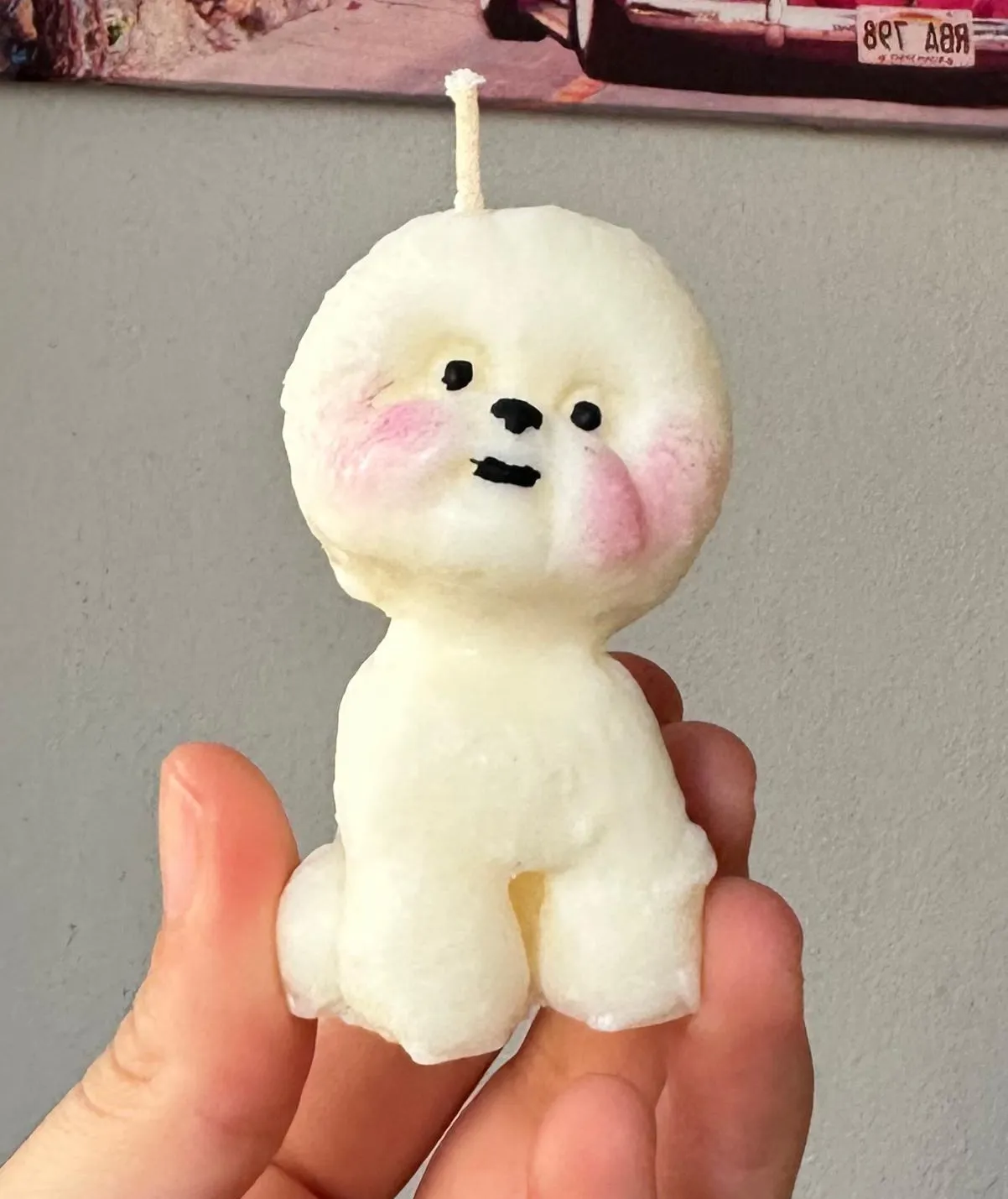 Sevimli Köpek Figürlü Dekoratif Mum